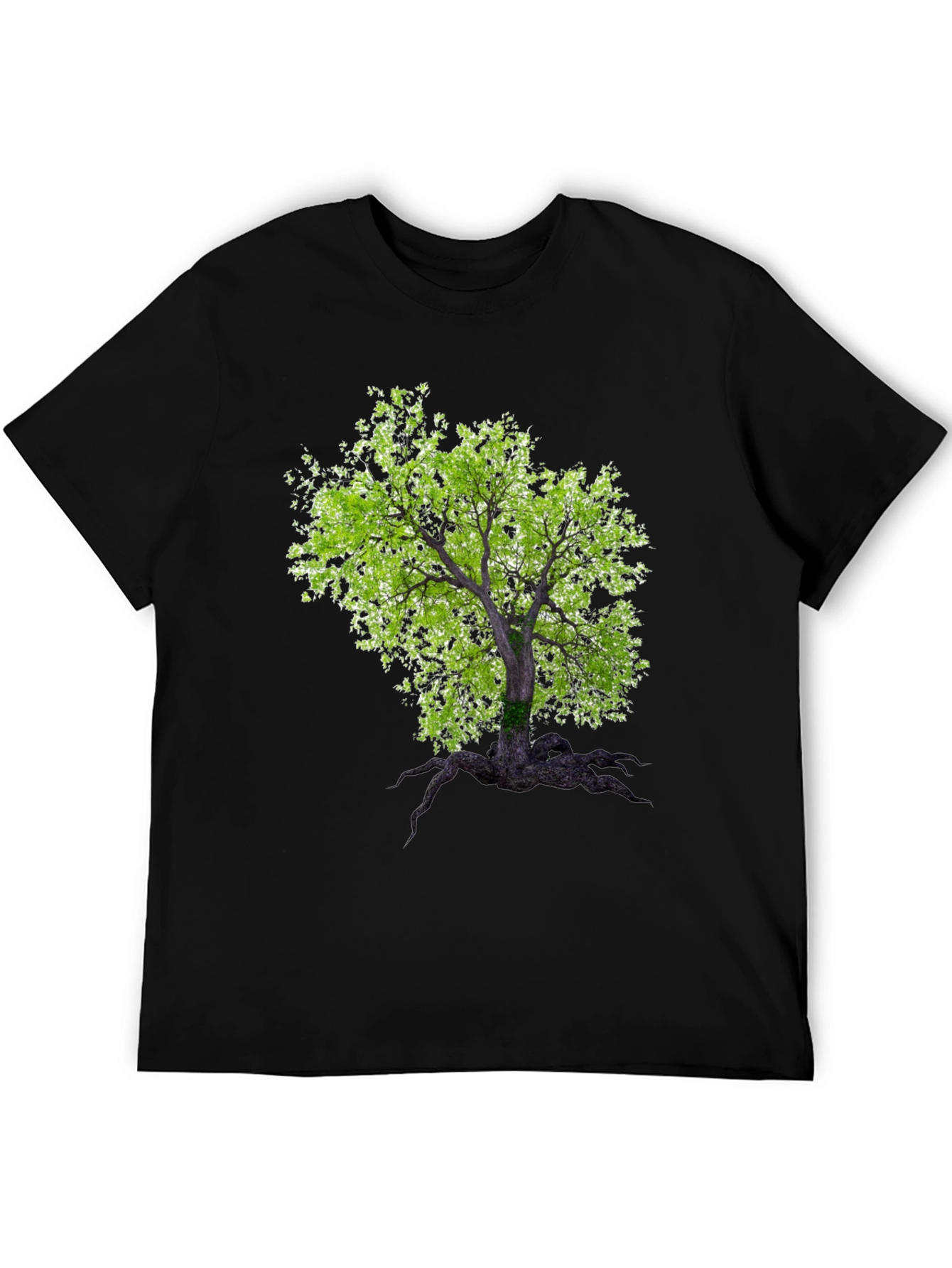Arboreal Print Black T-Shirt