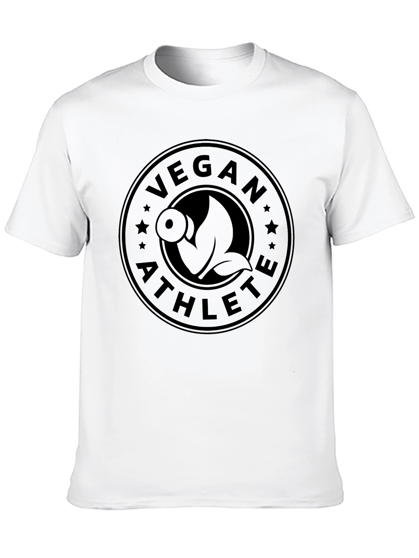 Vegan Athlete Black T-Shirt Fitness Gym