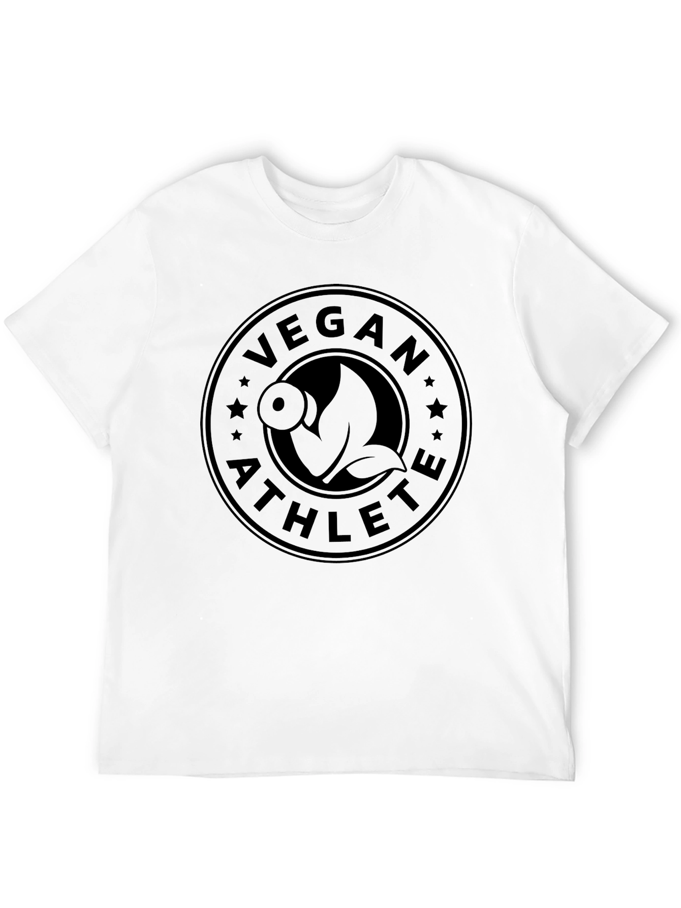Vegan Athlete Black T-Shirt Fitness Gym