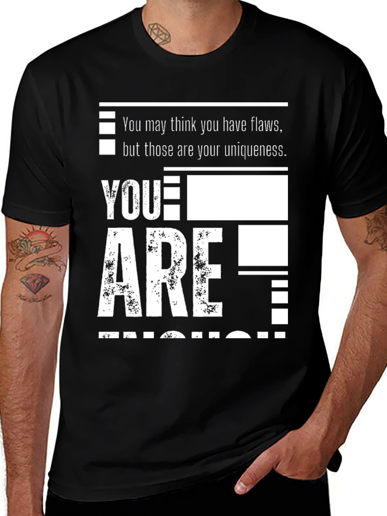 Uniqueness Statement Black T-Shirt