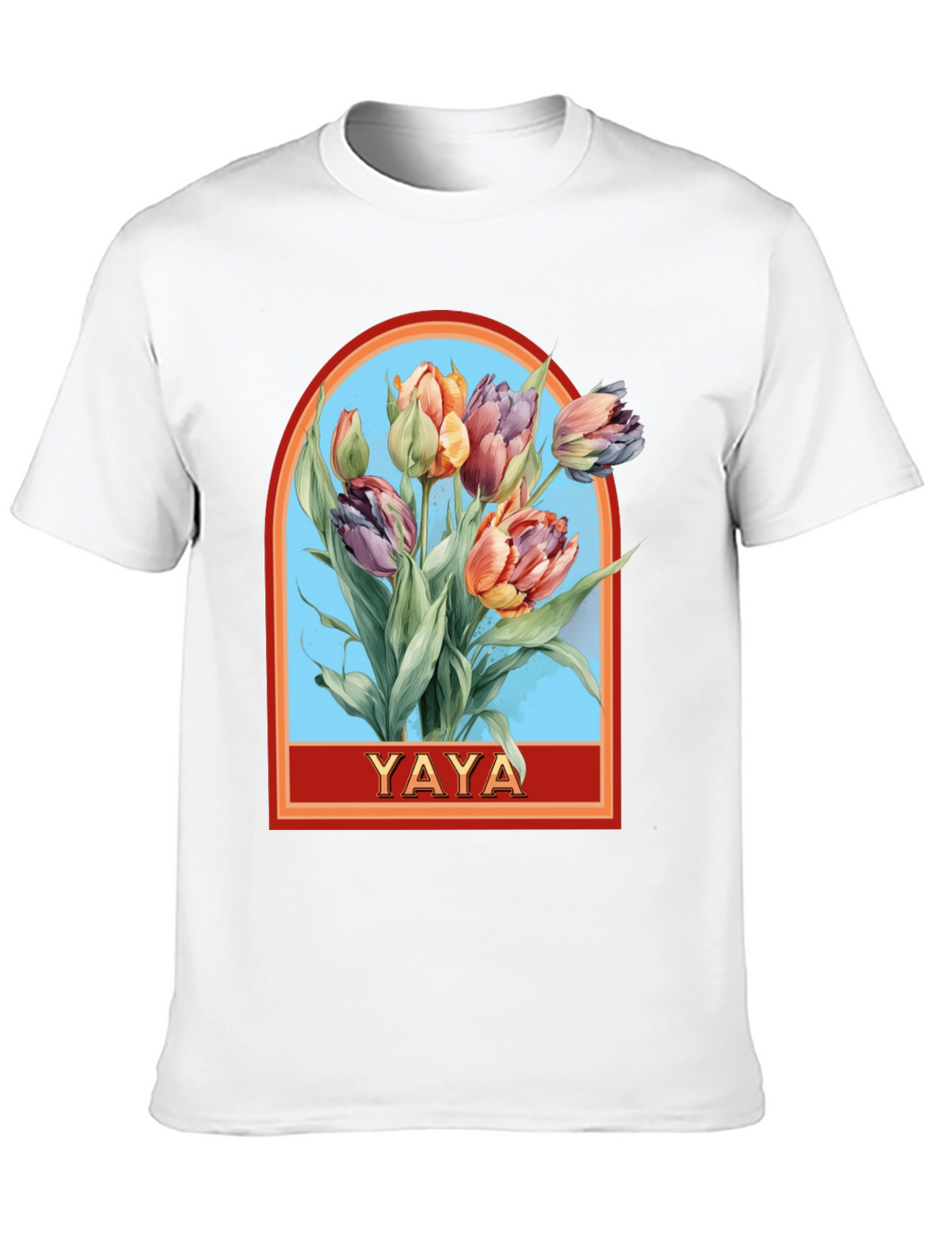 YAYA Floral Tulip Graphic T-Shirt