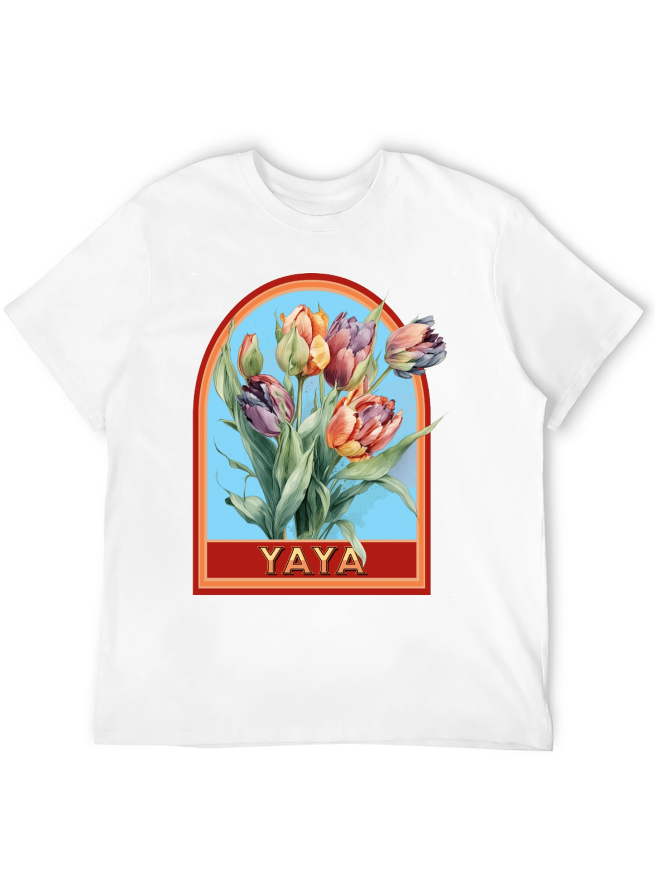 YAYA Floral Tulip Graphic T-Shirt