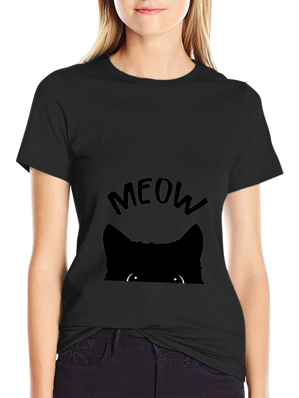 Meow Cat Silhouette T-Shirt
