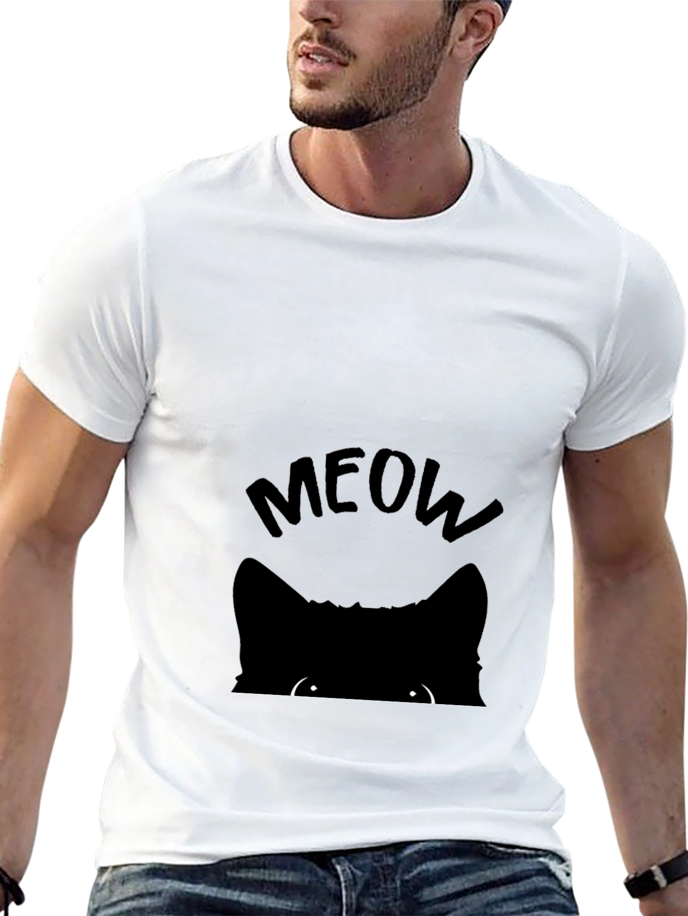 Meow Cat Silhouette T-Shirt
