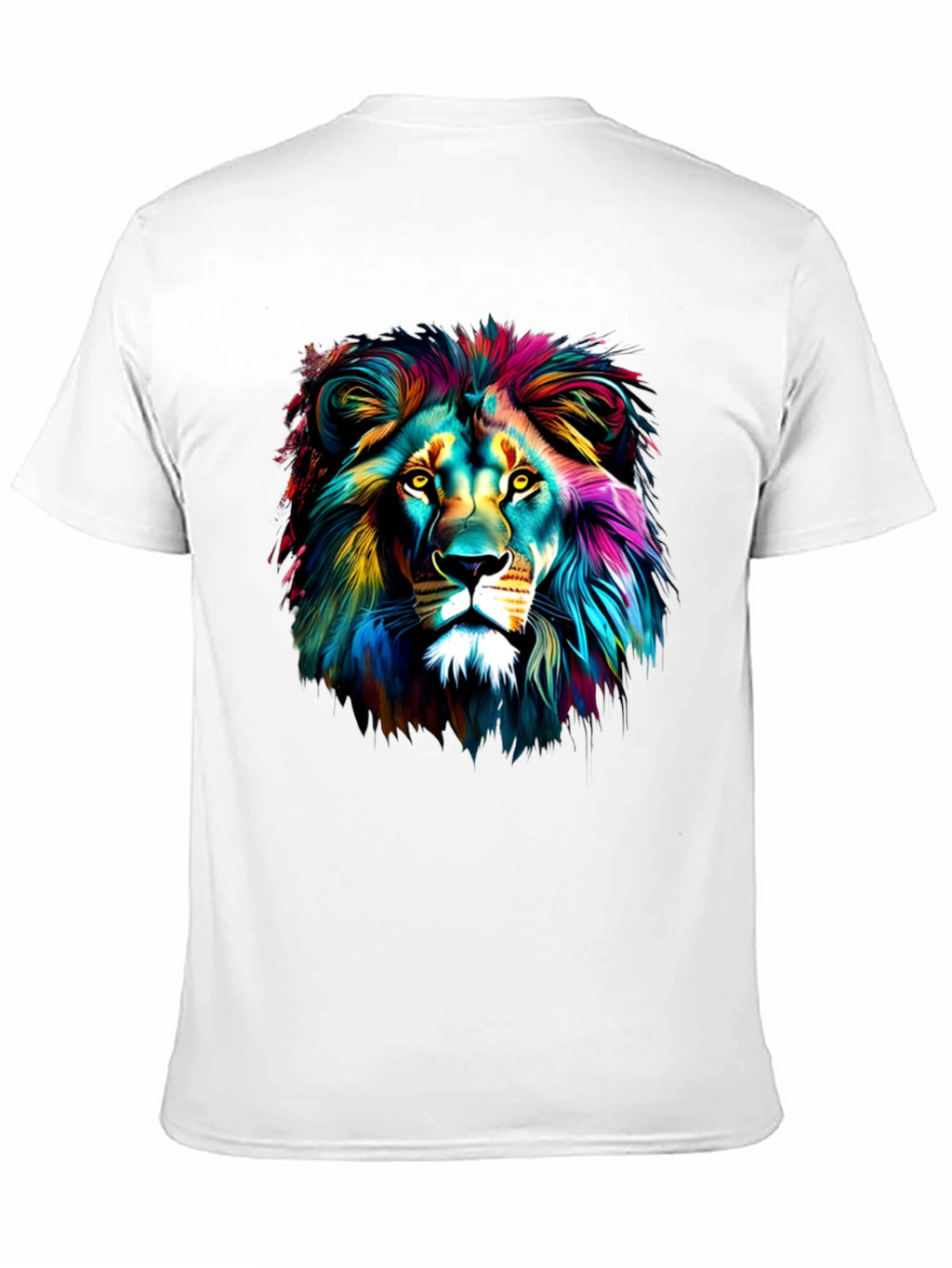 Vibrant Lion Graphic Tee - Unisex Black T-Shirt