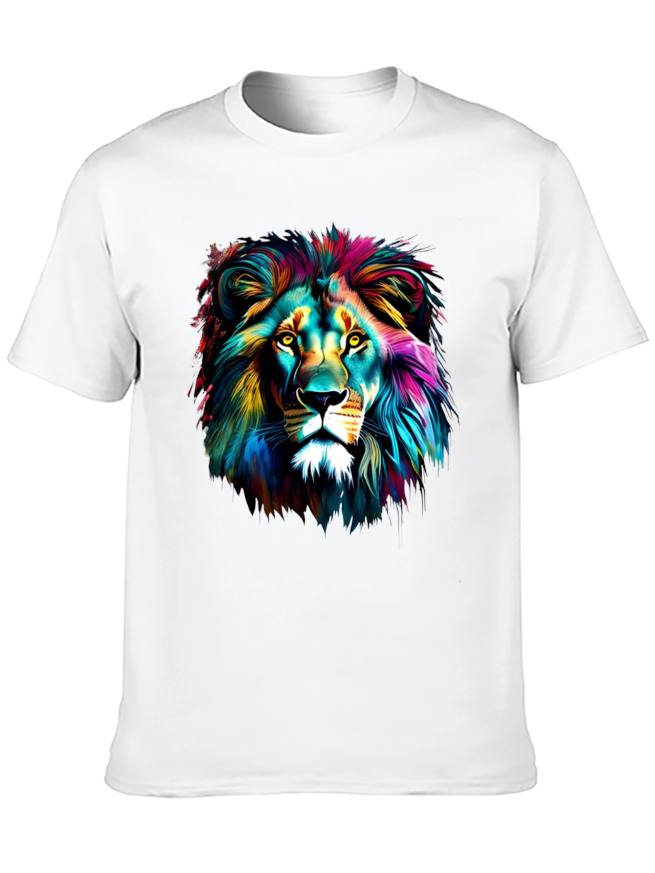 Vibrant Lion Graphic Tee - Unisex Black T-Shirt