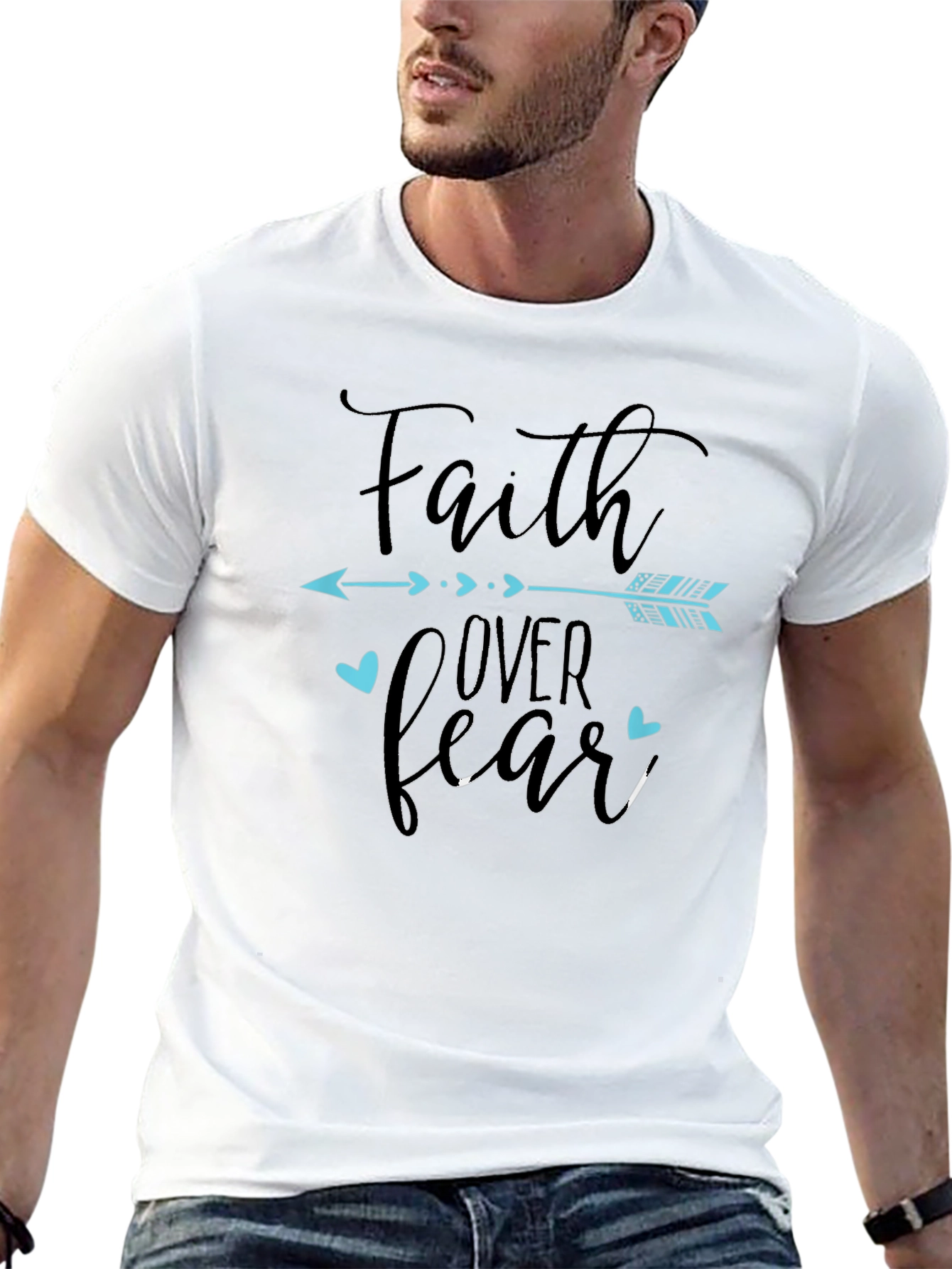 Faith Over Fear Graphic Tee - Black