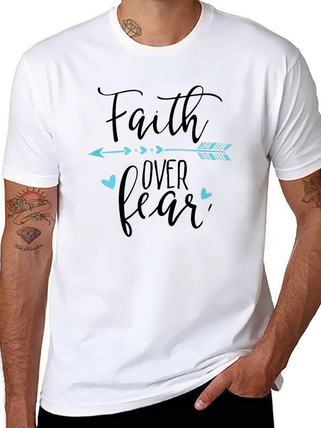 Faith Over Fear Graphic Tee - Black