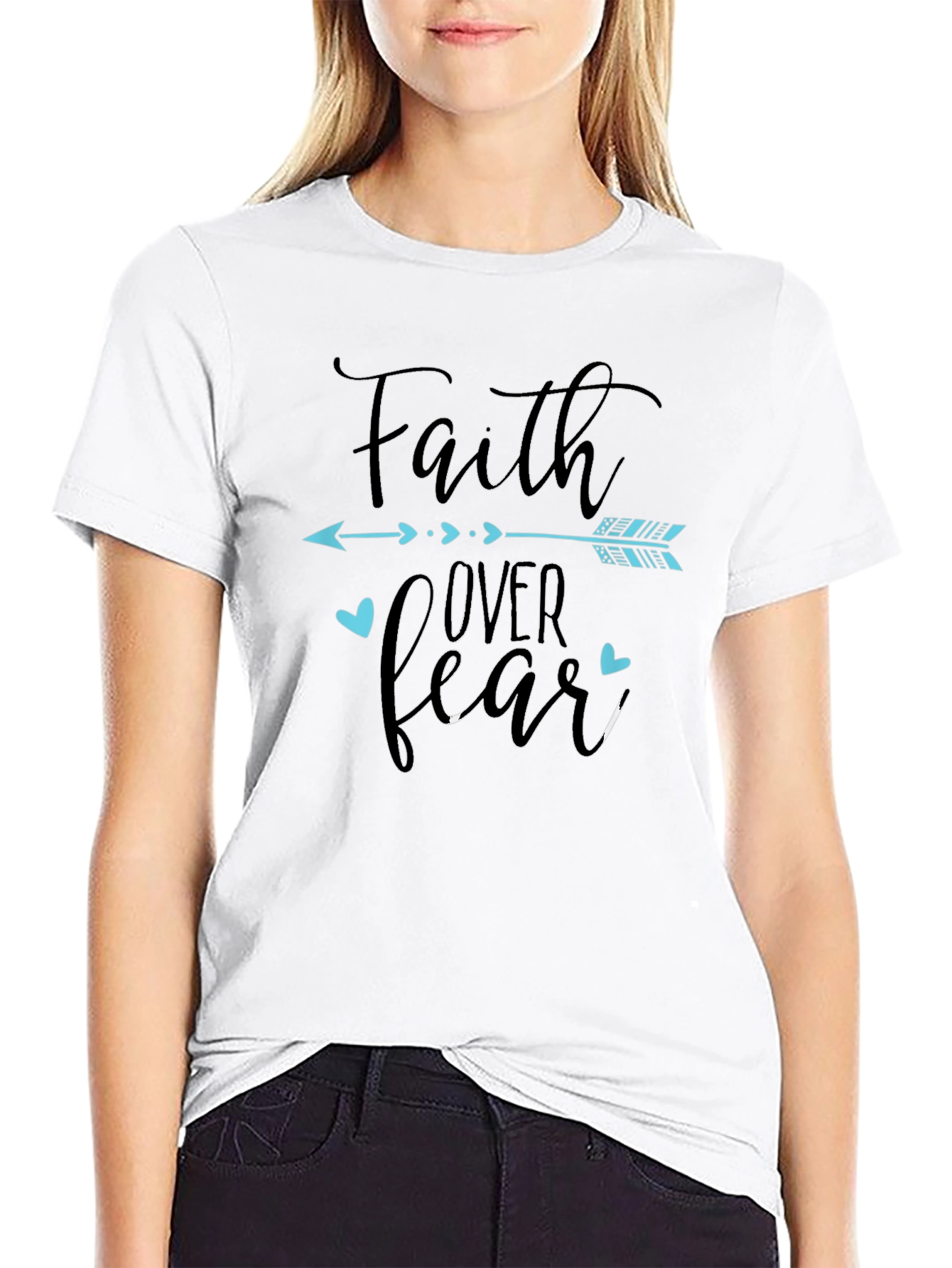 Faith Over Fear Graphic Tee - Black