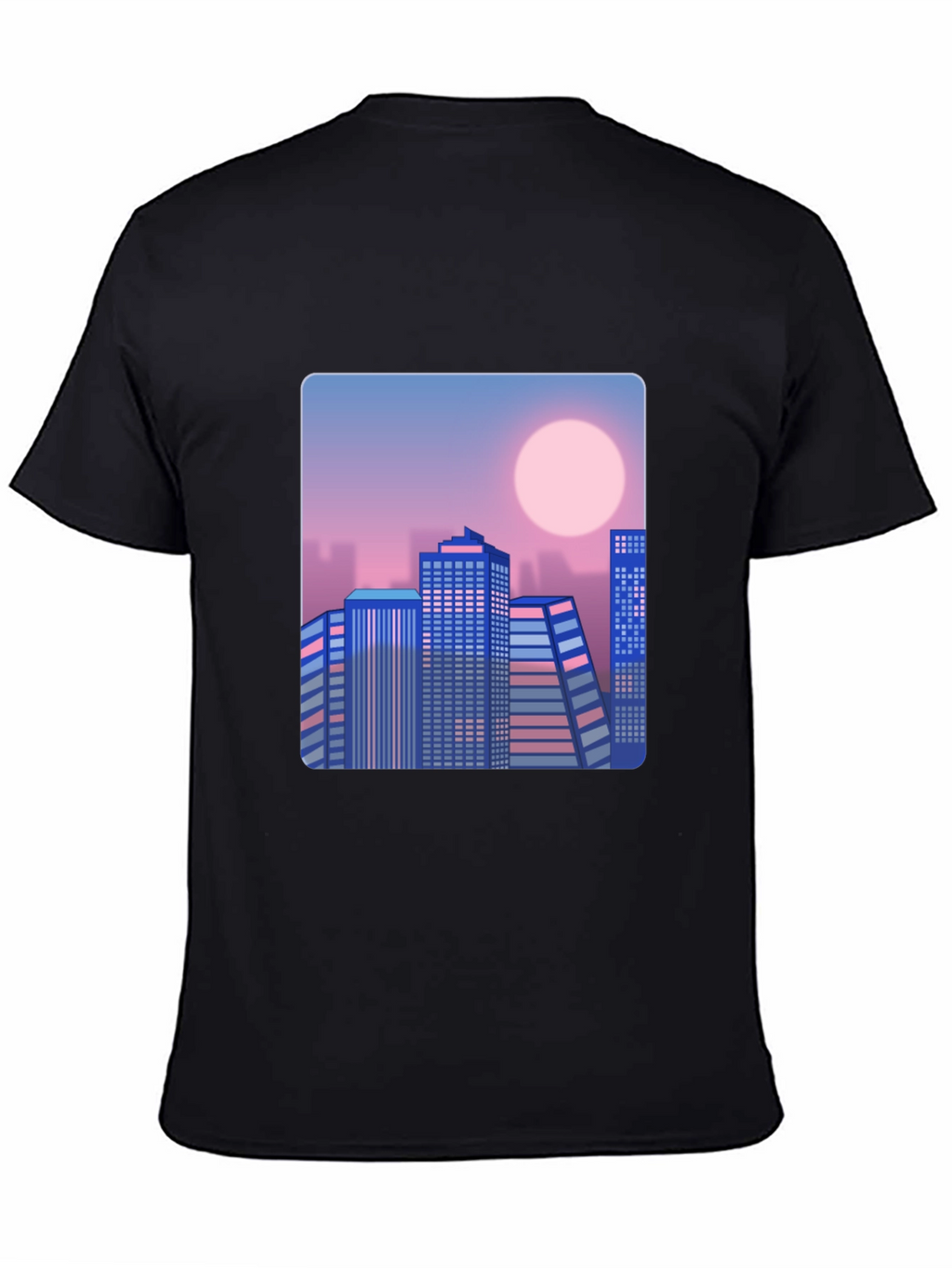 Retro Cityscape T-Shirt - Black