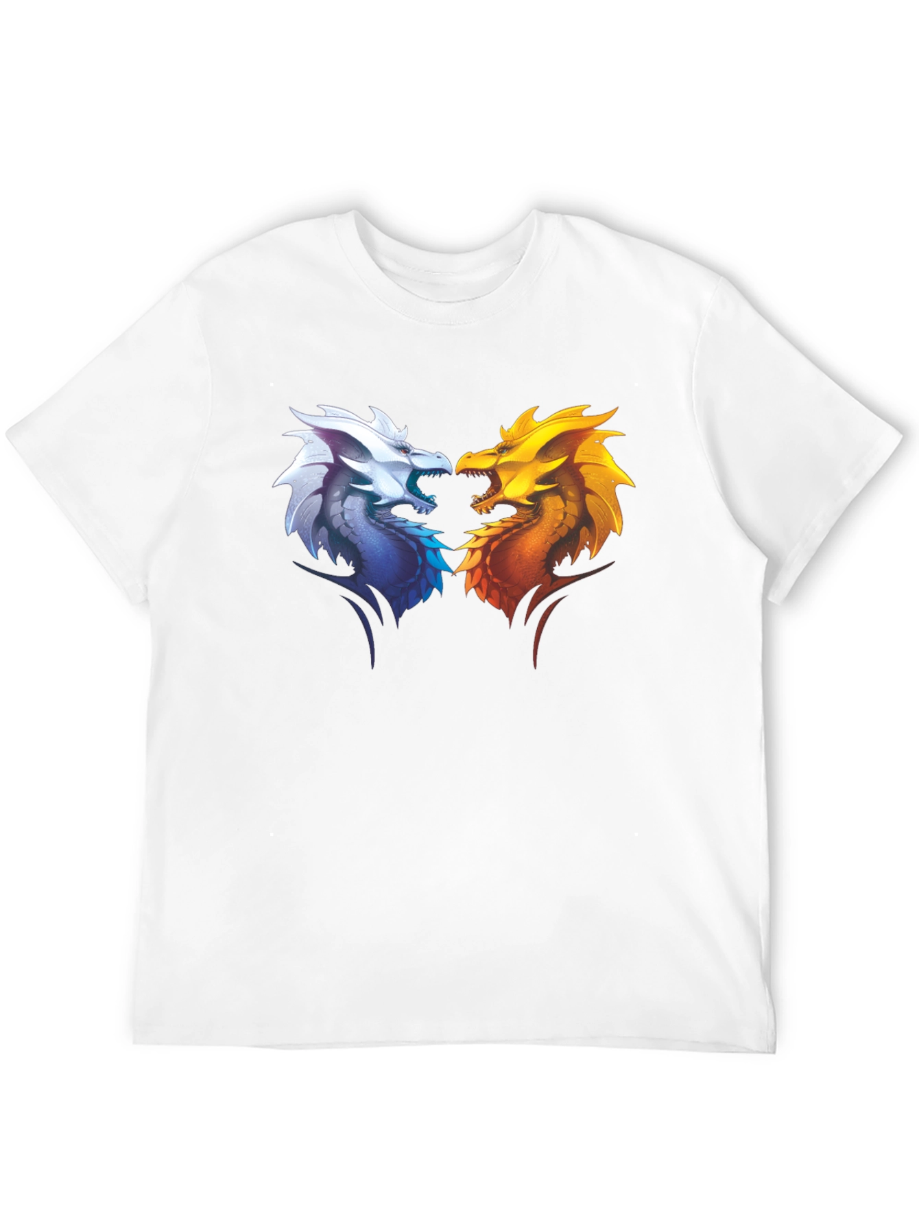 Fire and Ice Dragons Graphic T-Shirt