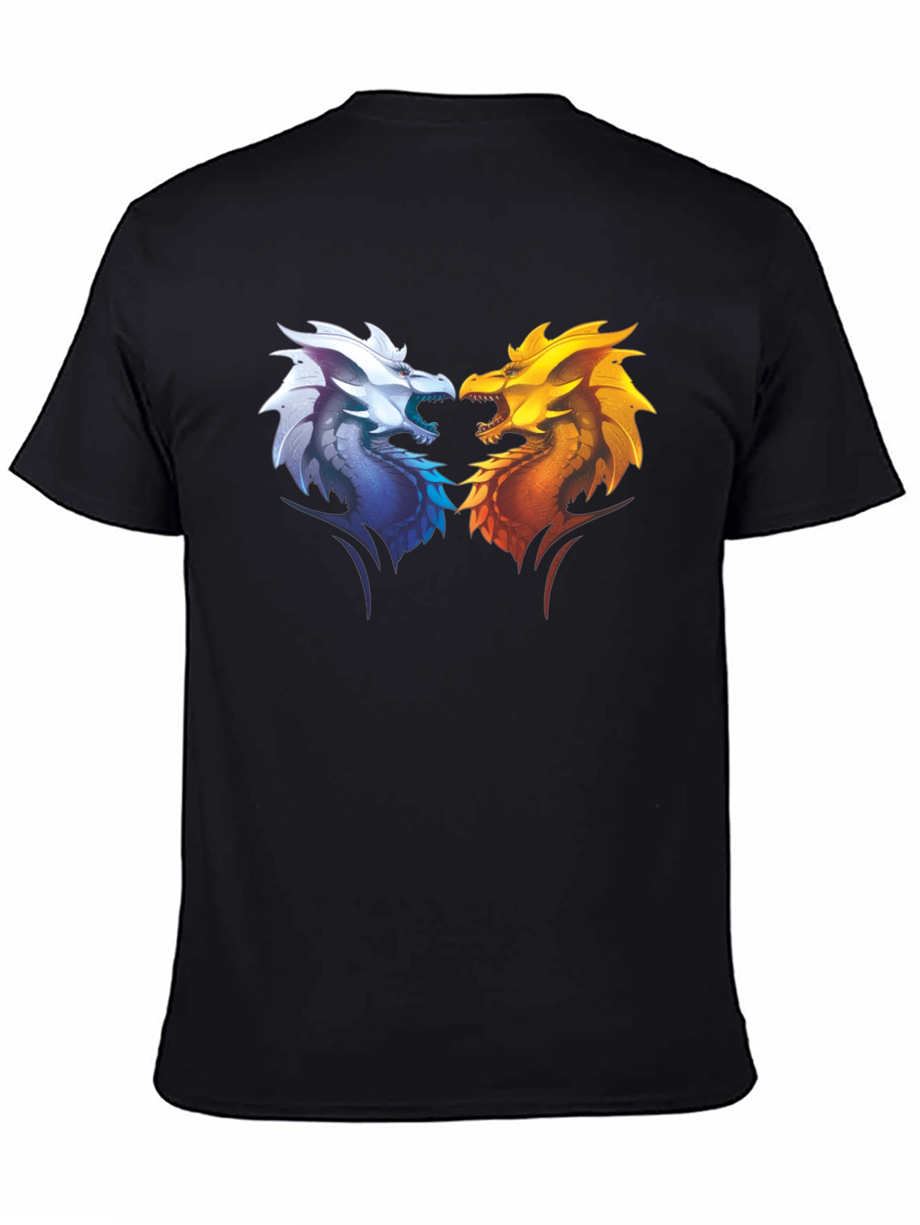 Fire and Ice Dragons Graphic T-Shirt