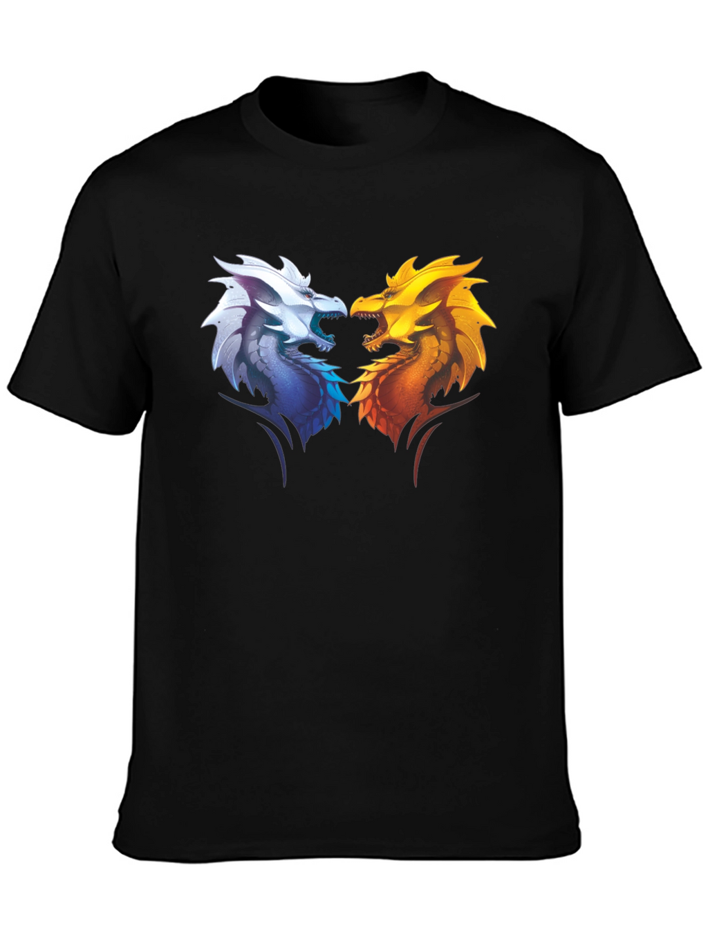 Fire and Ice Dragons Graphic T-Shirt