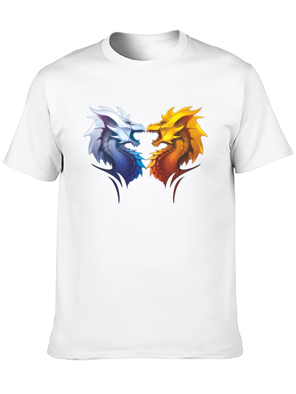 Fire and Ice Dragons Graphic T-Shirt