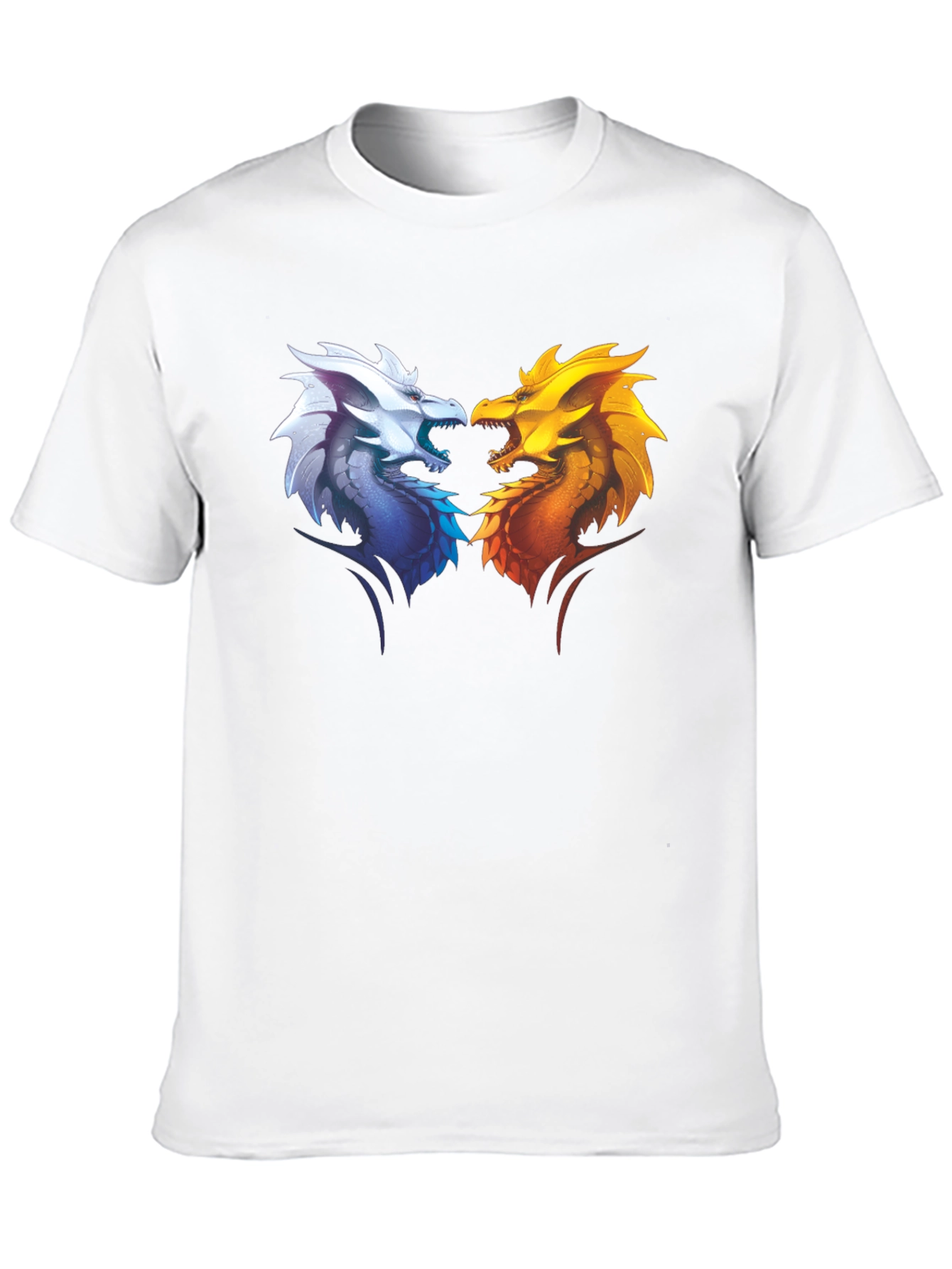 Fire and Ice Dragons Graphic T-Shirt