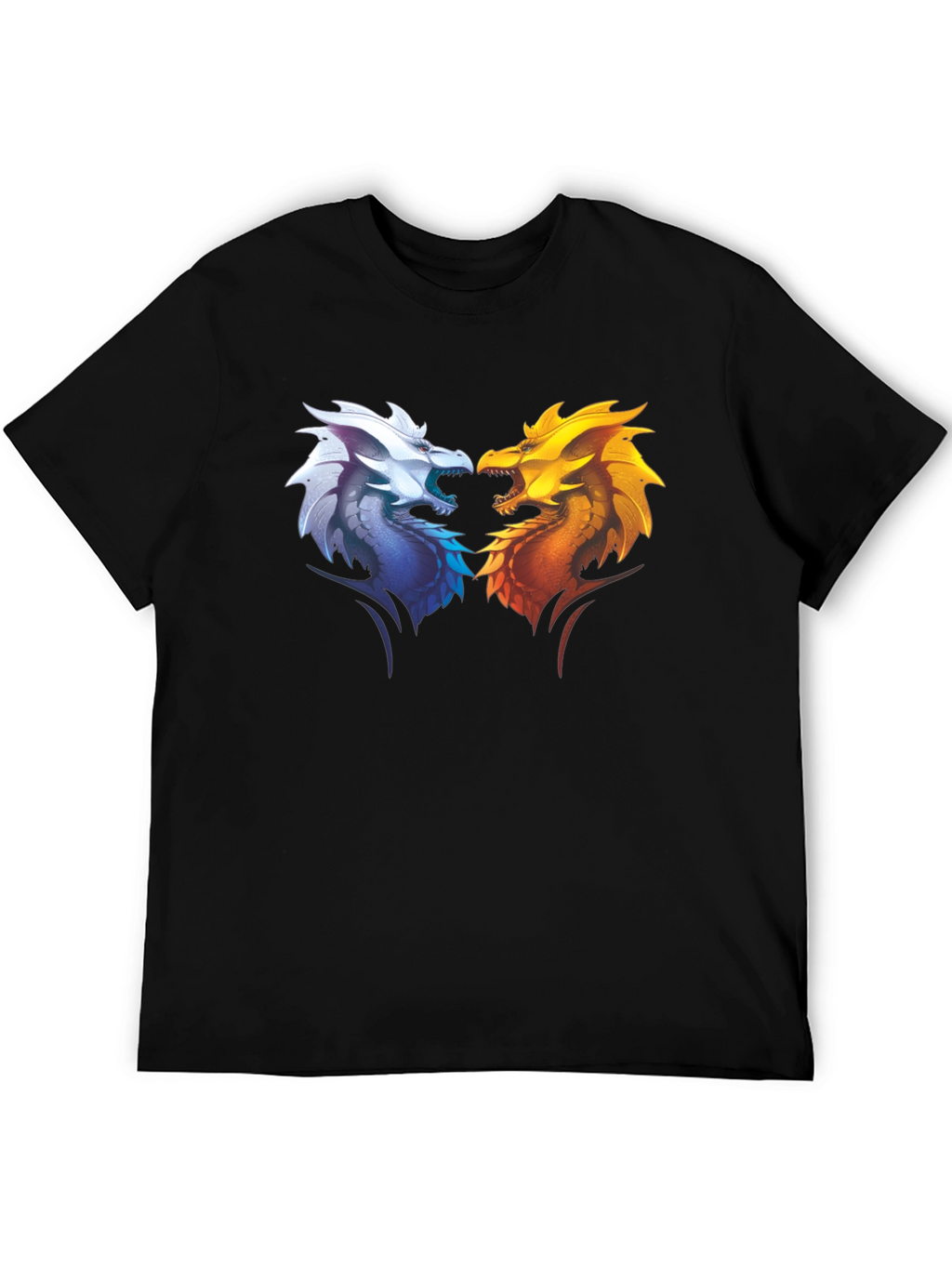 Fire and Ice Dragons Graphic T-Shirt