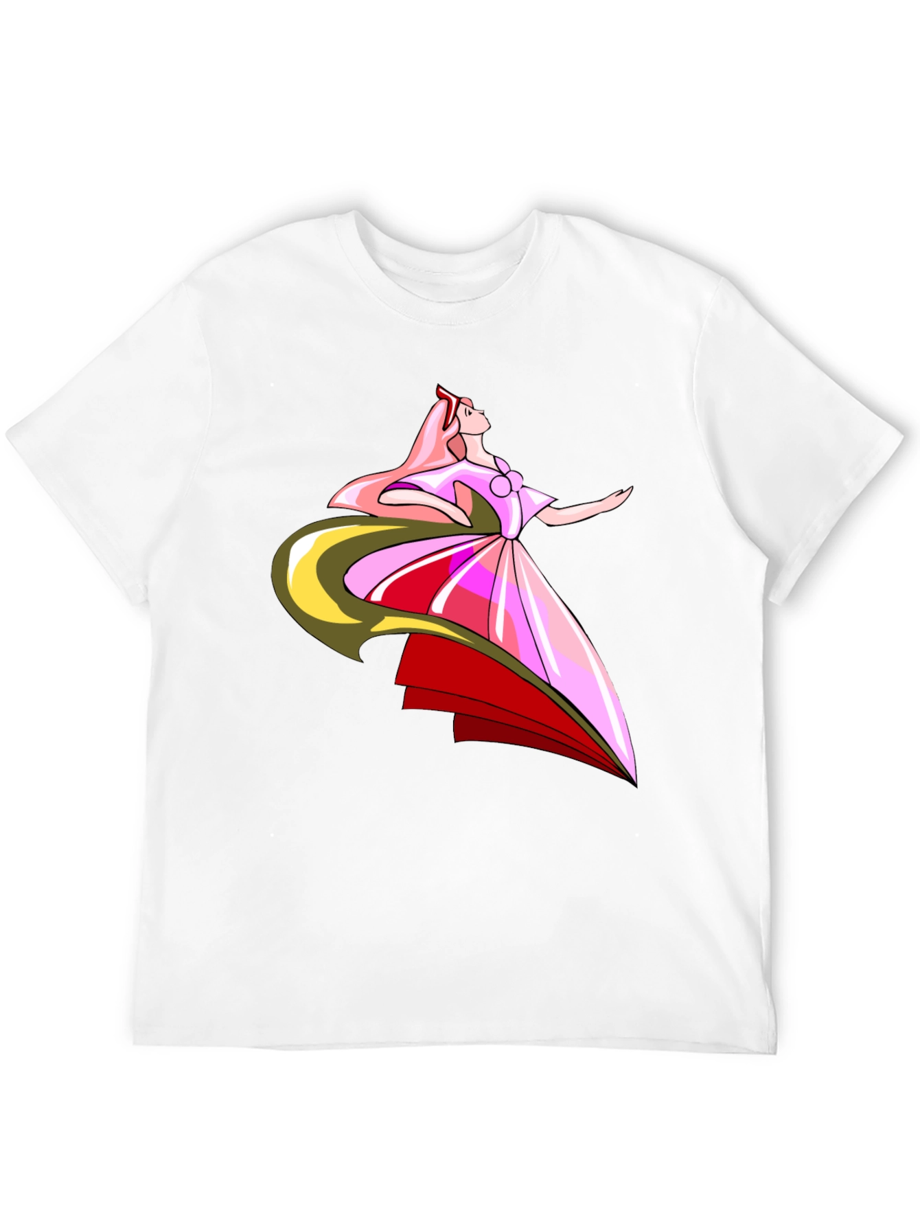 Elegant Princess Graphic Black T-Shirt