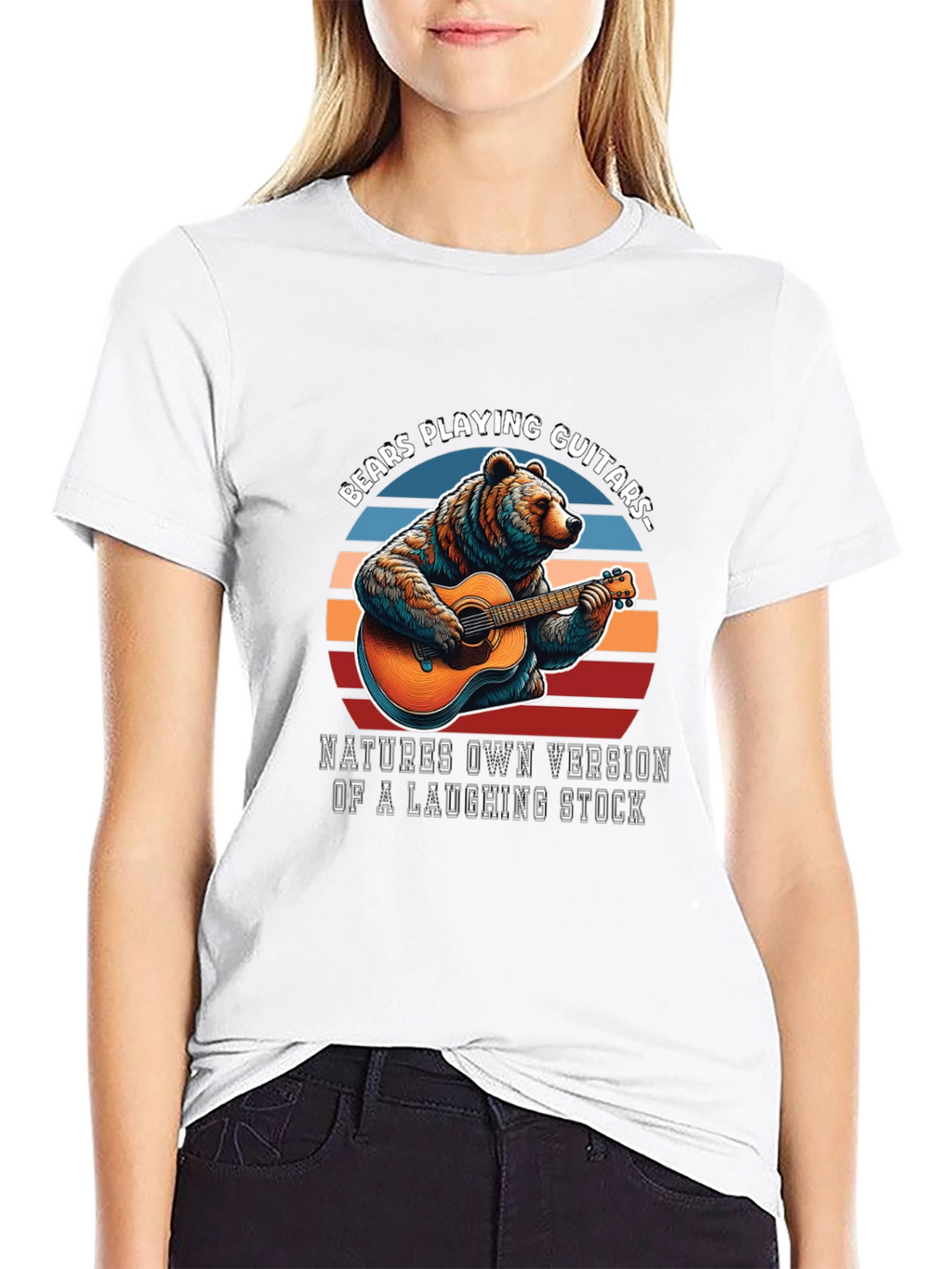 Bears Playing Guitars Graphic T-Shirt