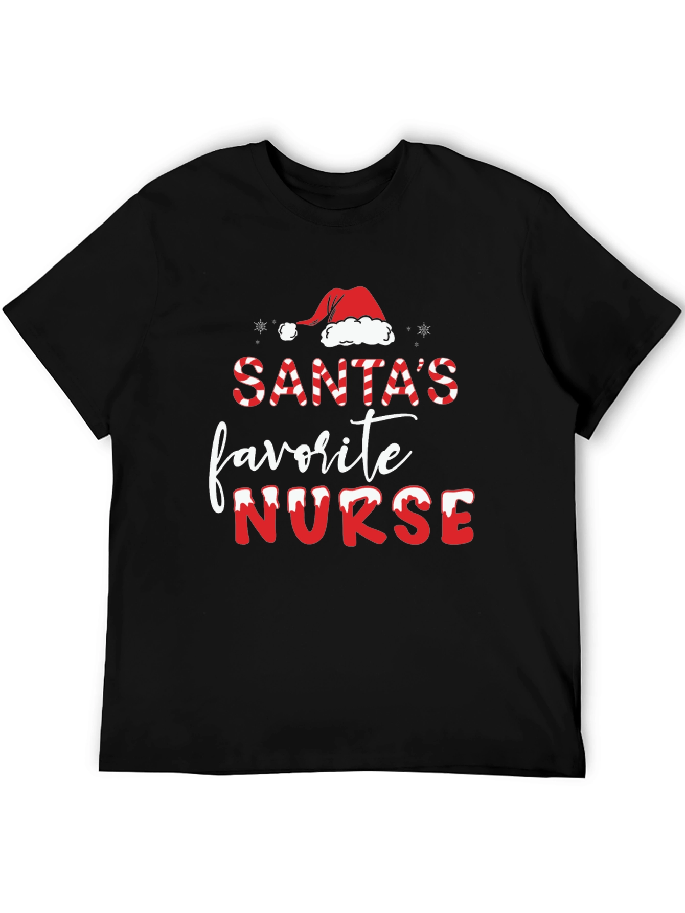 Santas Favorite Nurse Christmas T-Shirt