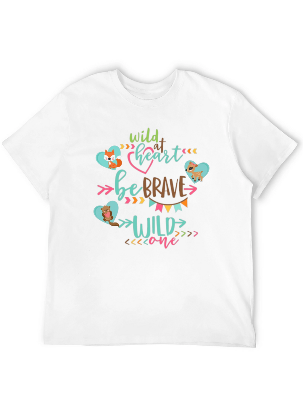 Wild One Heart Tee - Cute Animal Graphic T-Shirt