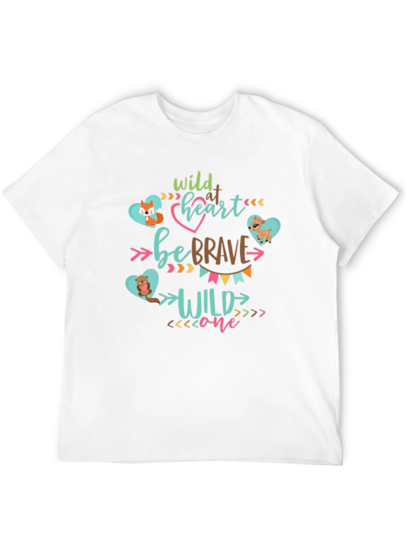 Wild One Heart Tee - Cute Animal Graphic T-Shirt