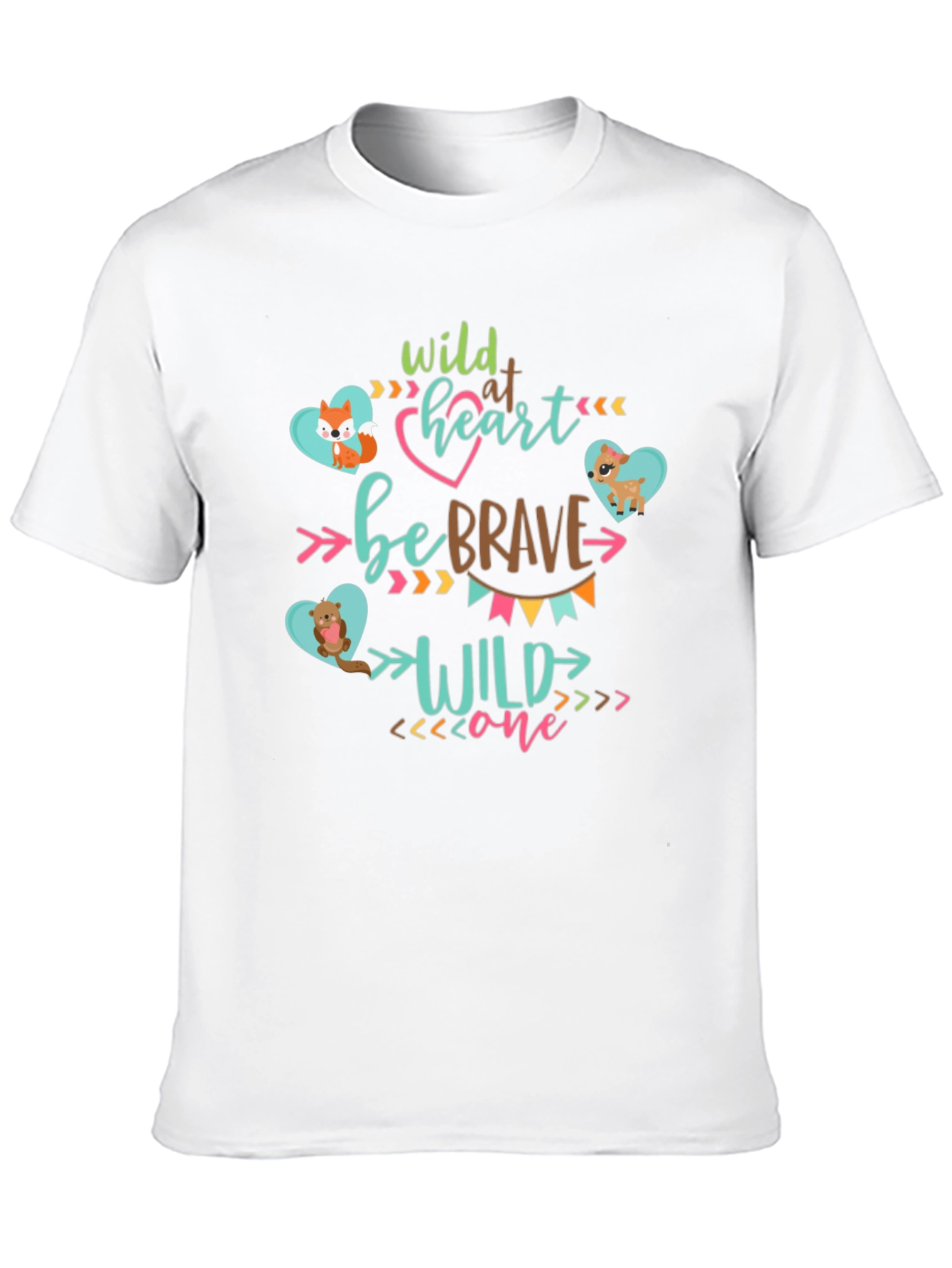 Wild One Heart Tee - Cute Animal Graphic T-Shirt