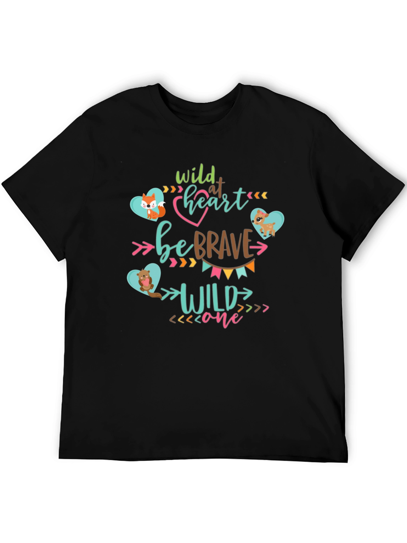 Wild One Heart Tee - Cute Animal Graphic T-Shirt