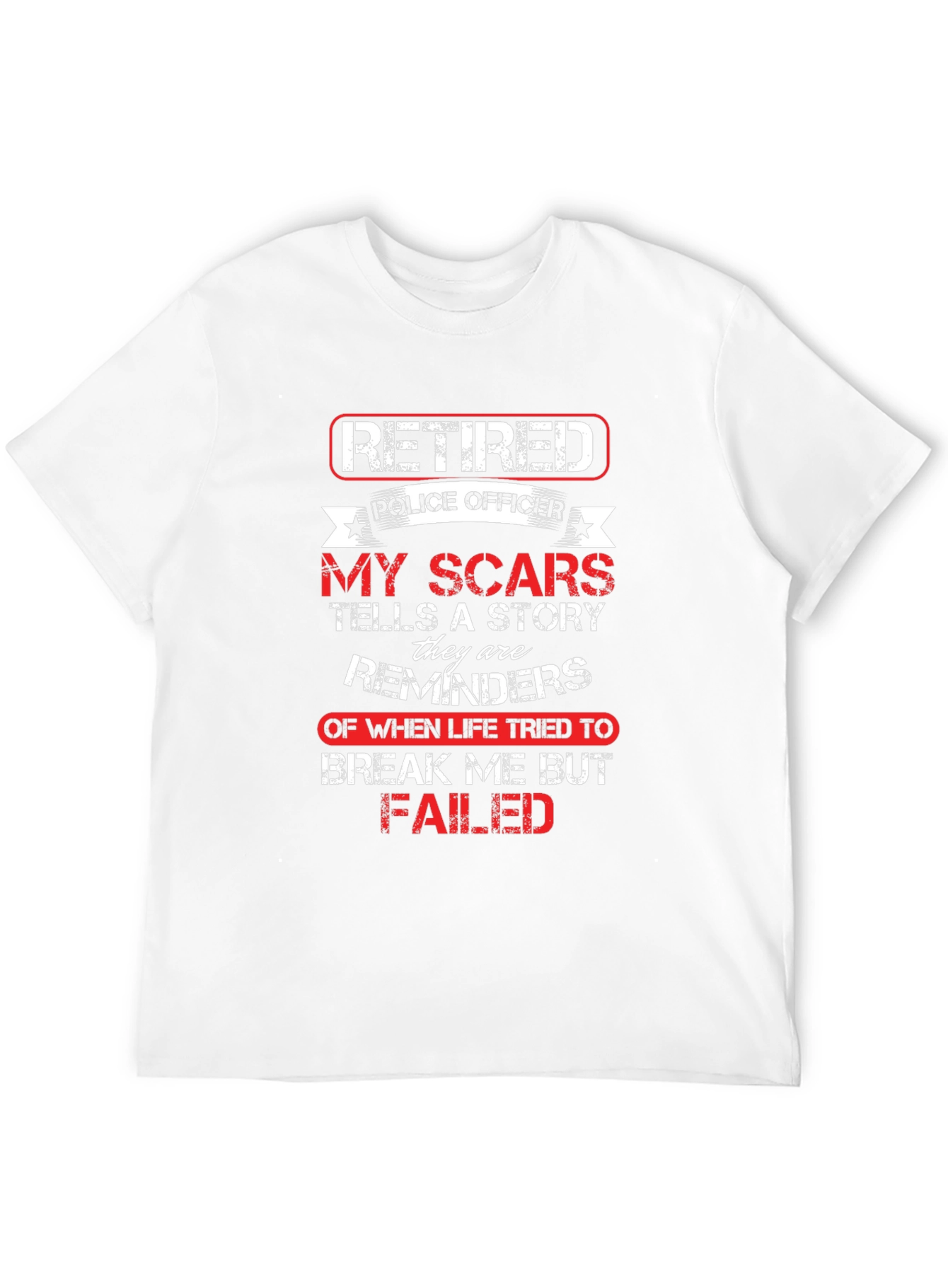 Retired Police Officer Scar Story T-Shirt