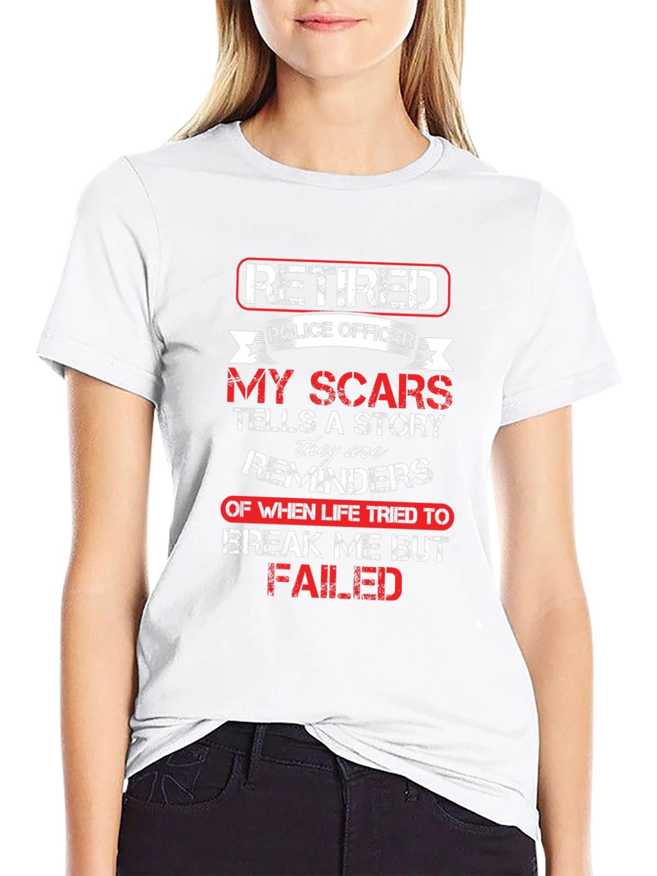 Retired Police Officer Scar Story T-Shirt