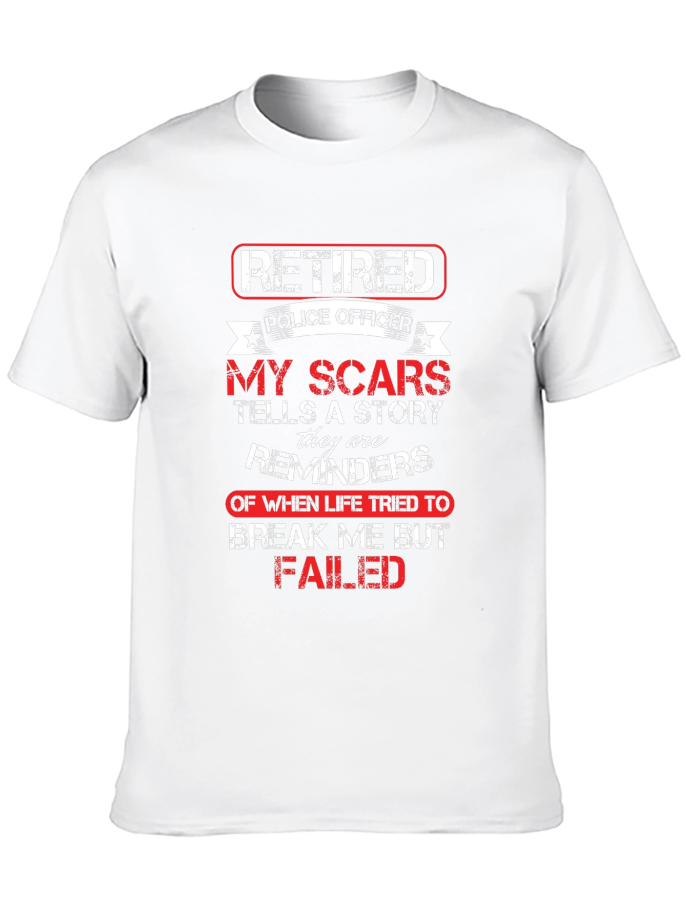 Retired Police Officer Scar Story T-Shirt