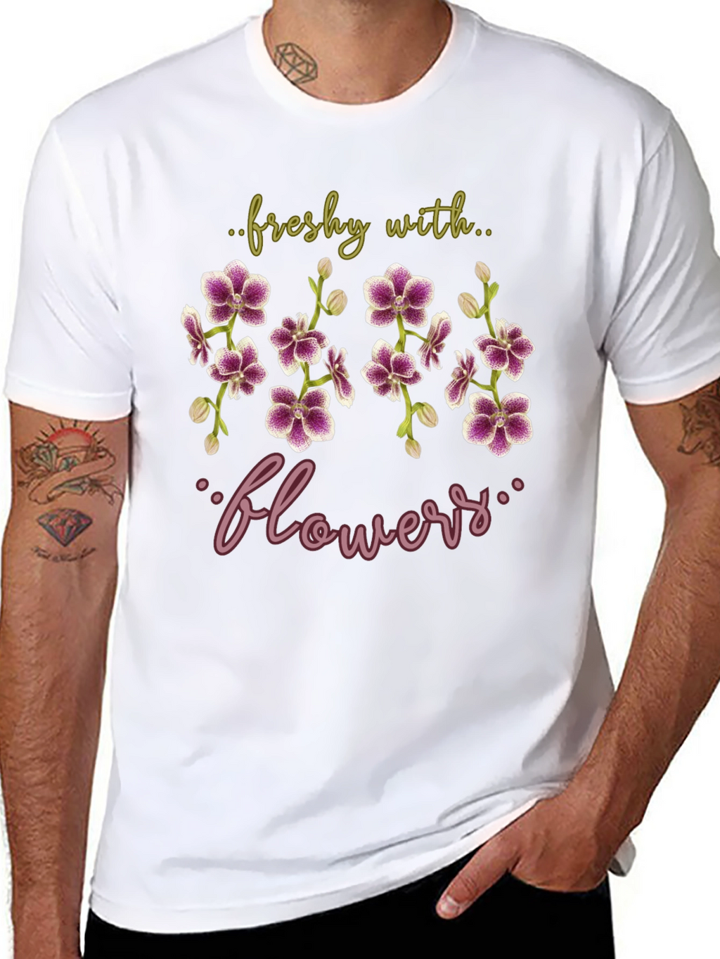 Freshy With Flowers Graphic T-Shirt