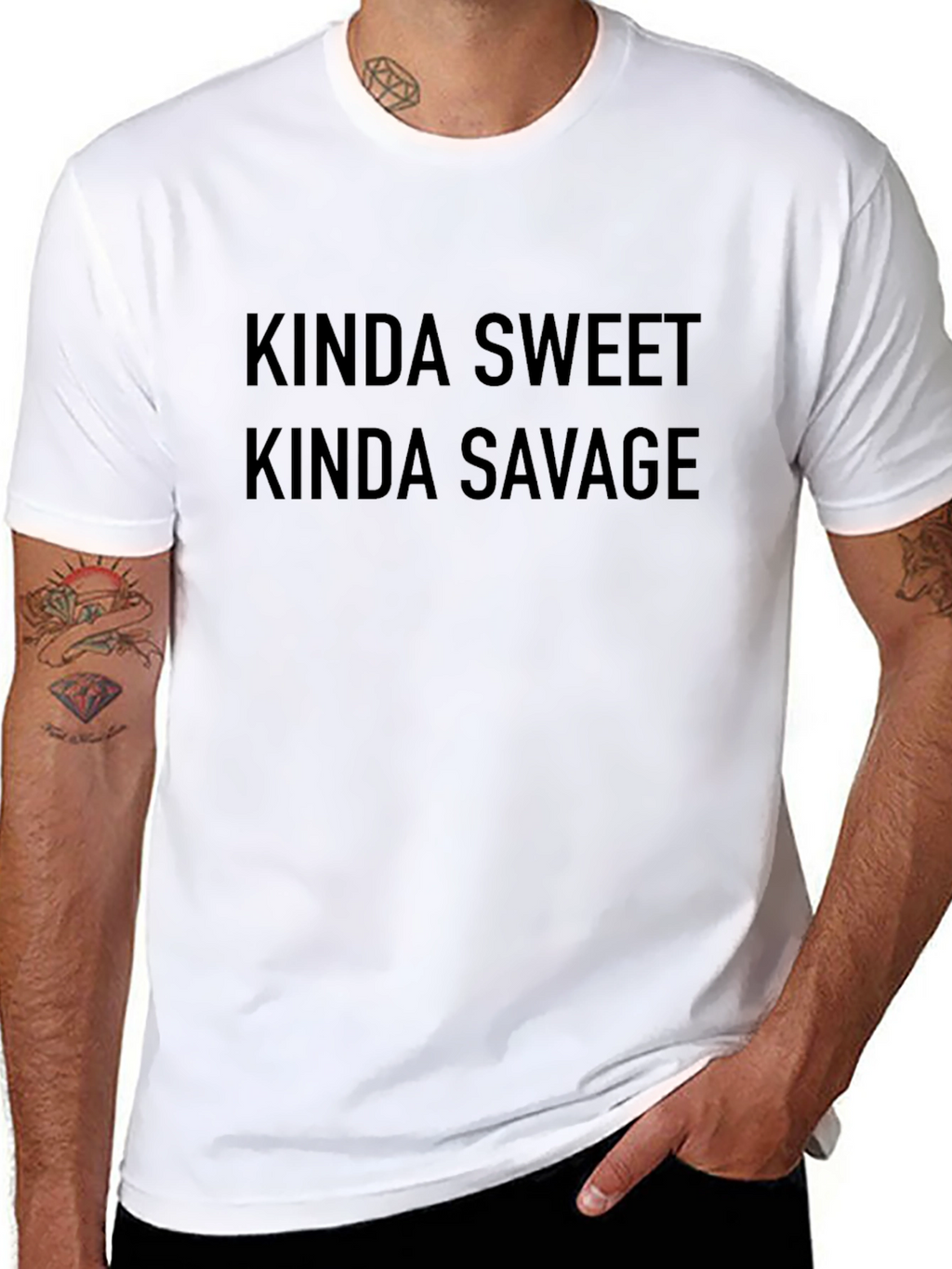 Kinda Sweet Kinda Savage Black Graphic Tee