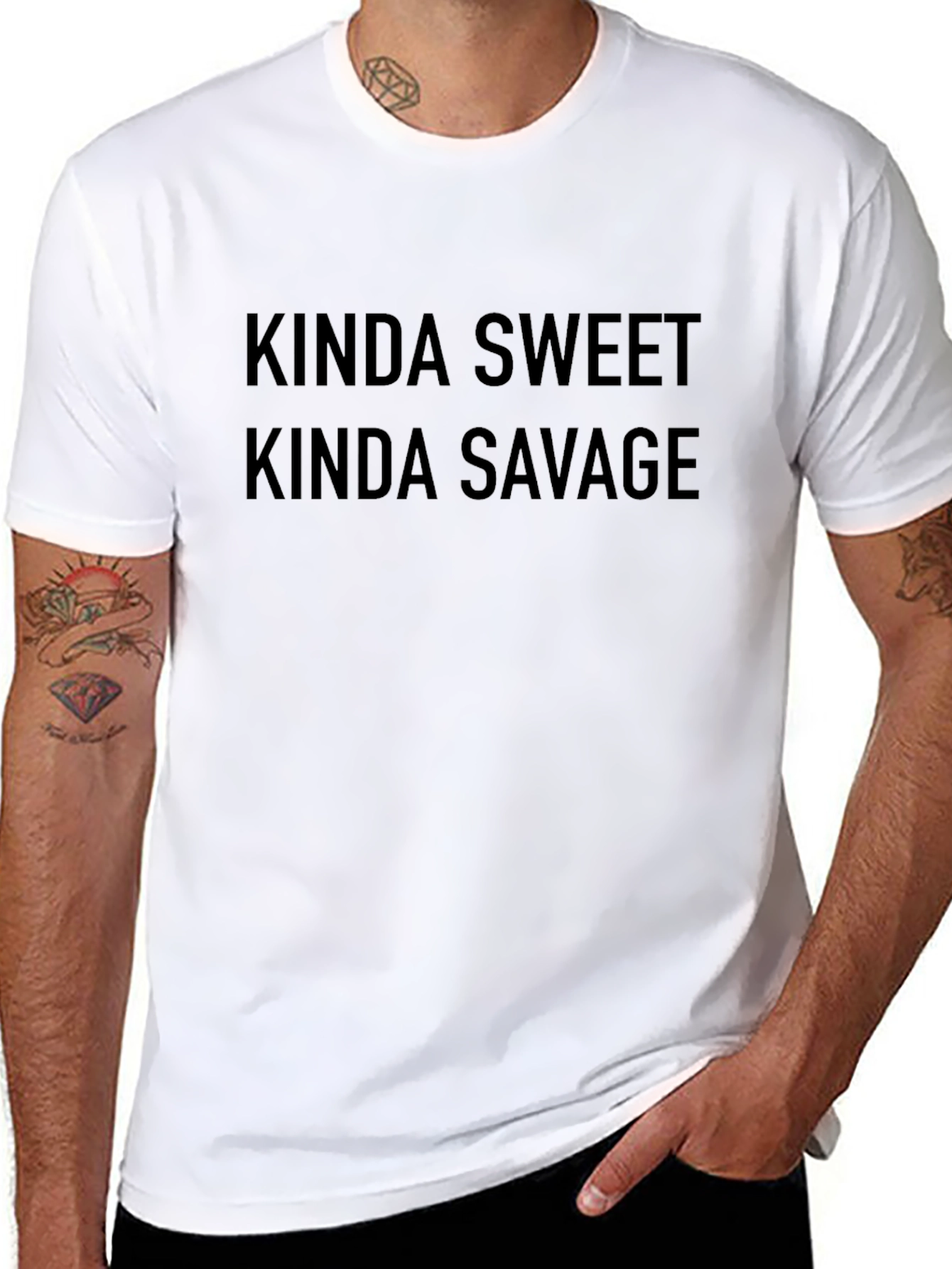Kinda Sweet Kinda Savage Black Graphic Tee