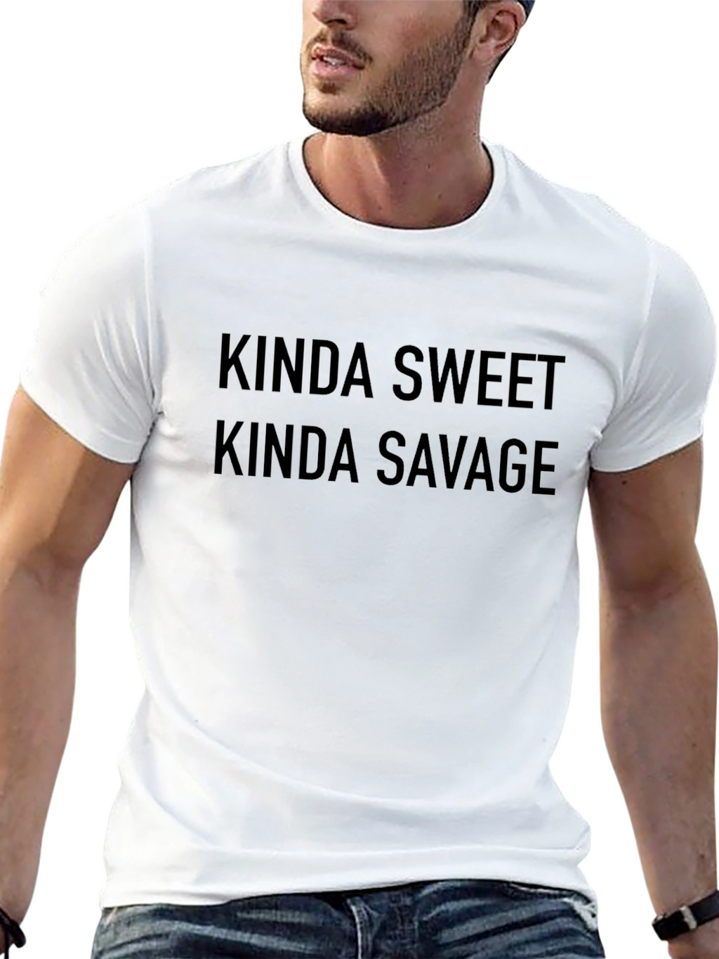 Kinda Sweet Kinda Savage Black Graphic Tee