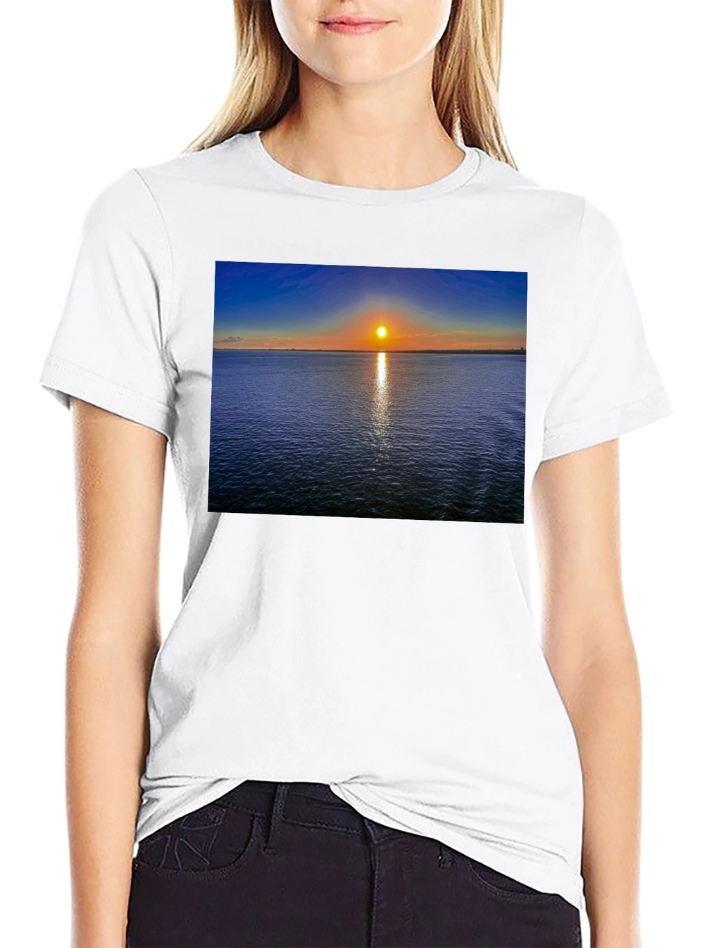 Sunset Over Water Graphic T-Shirt