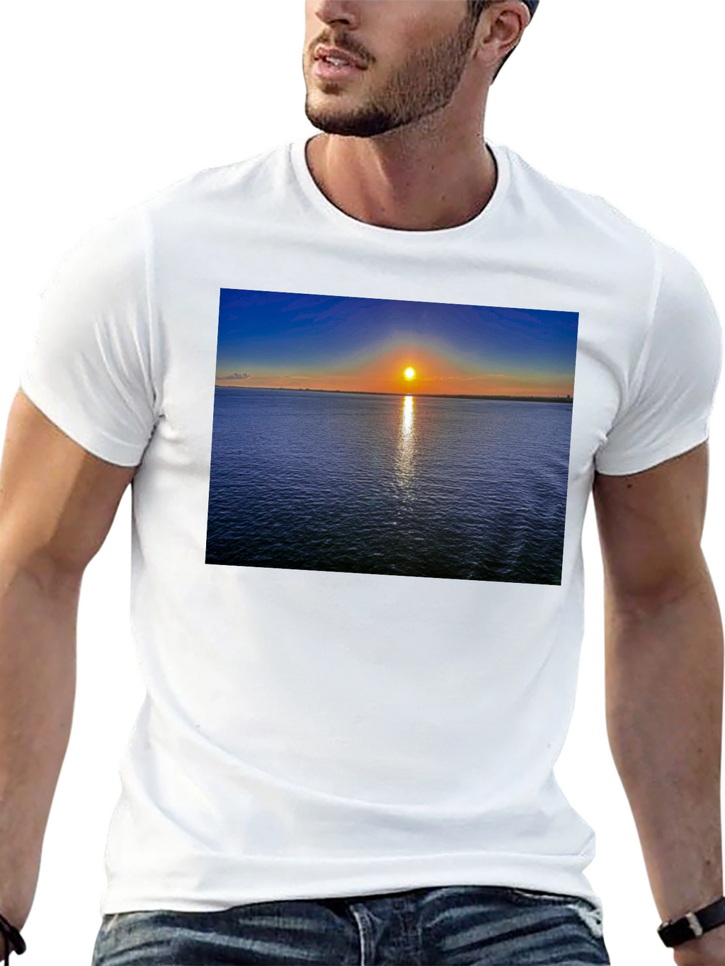 Sunset Over Water Graphic T-Shirt