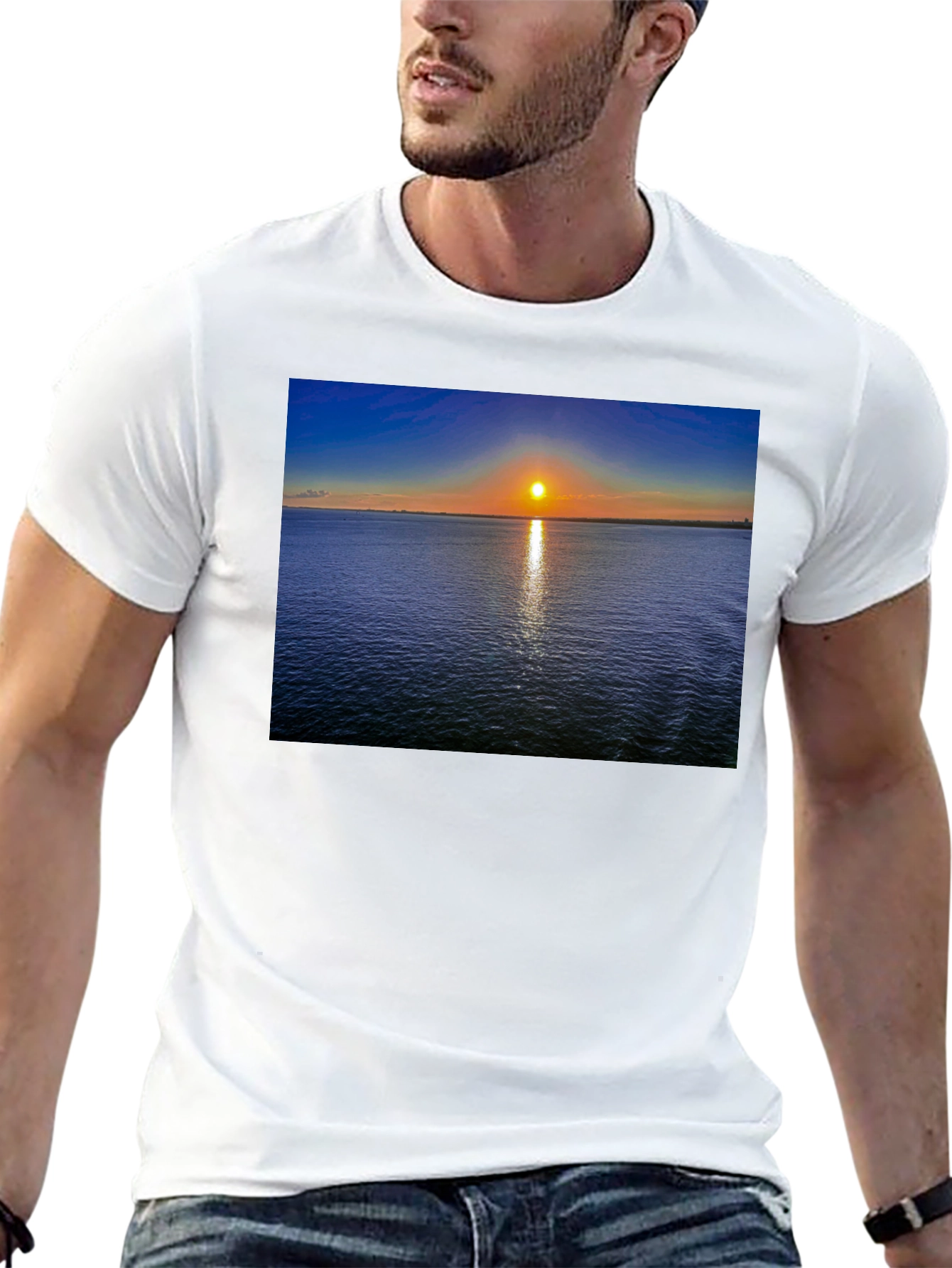 Sunset Over Water Graphic T-Shirt