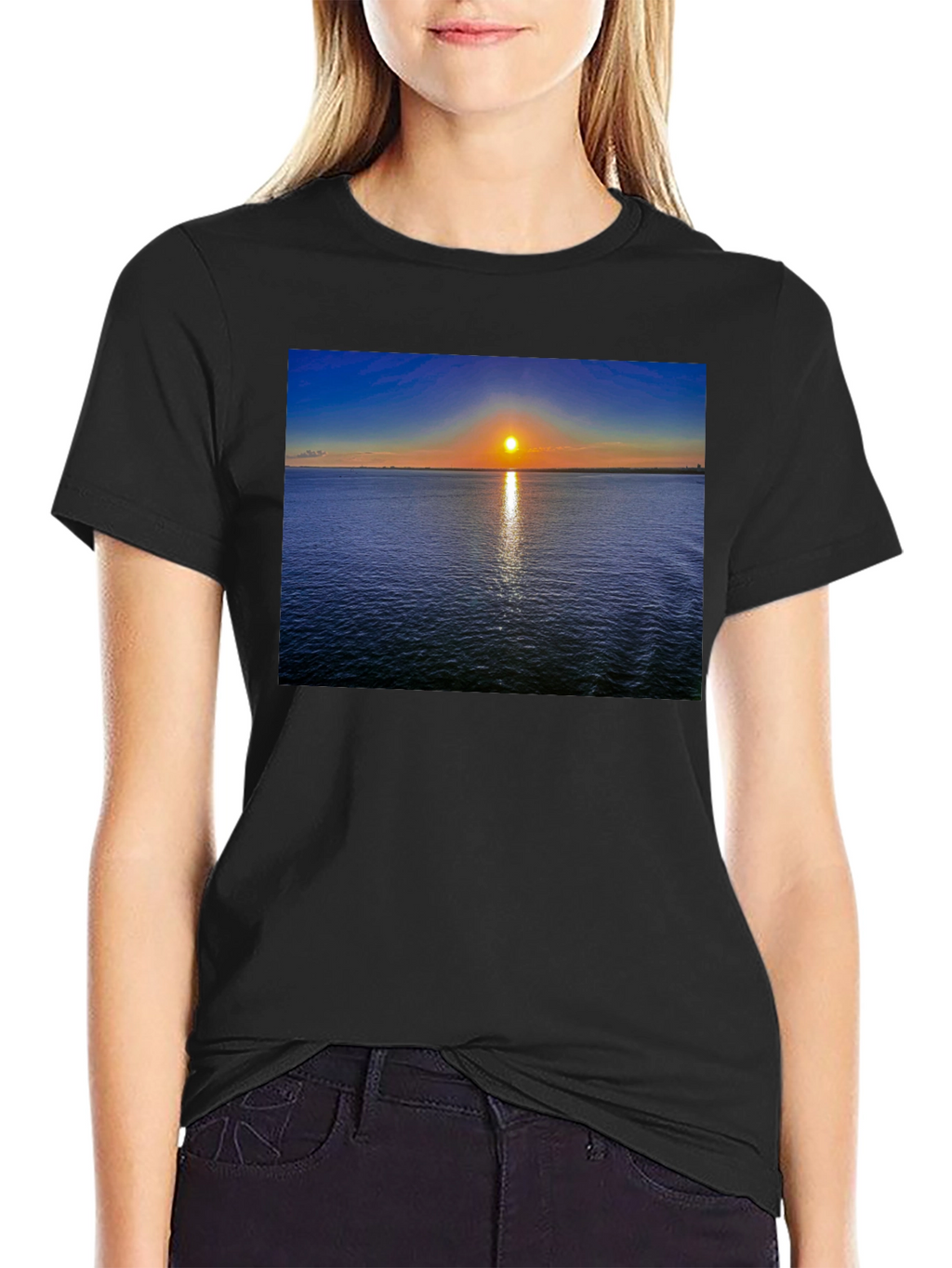 Sunset Over Water Graphic T-Shirt