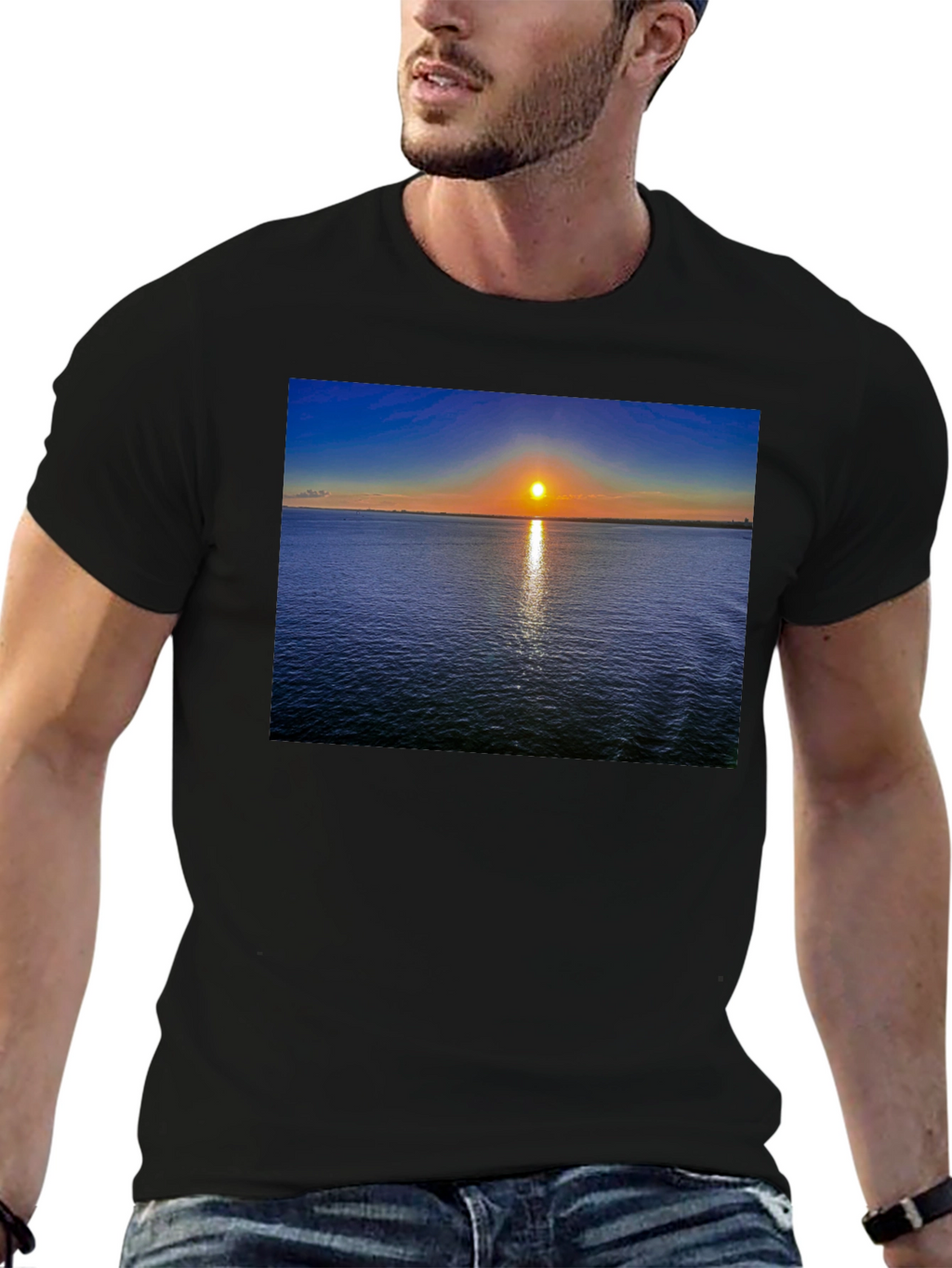 Sunset Over Water Graphic T-Shirt