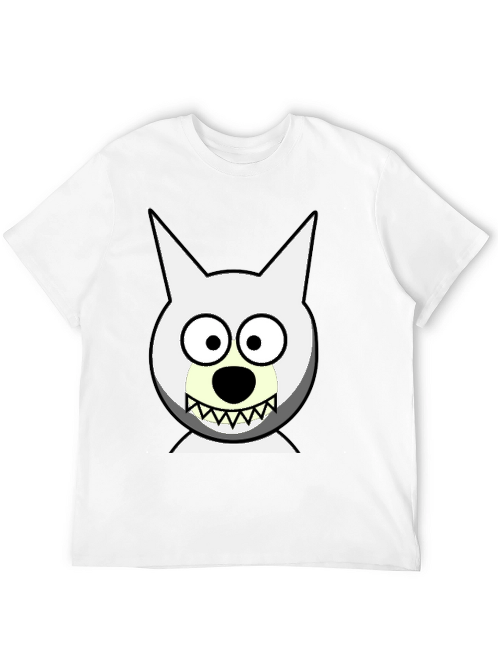 Cartoon Dog Face Graphic Tee