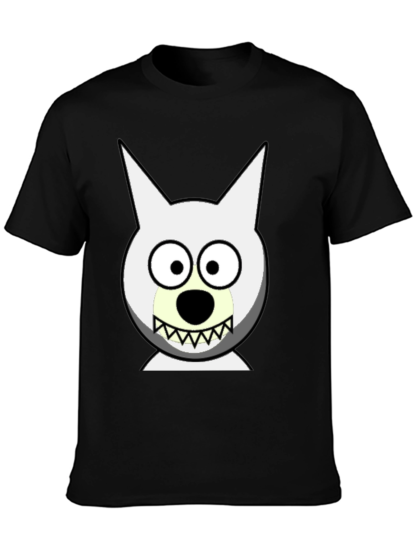 Cartoon Dog Face Graphic Tee