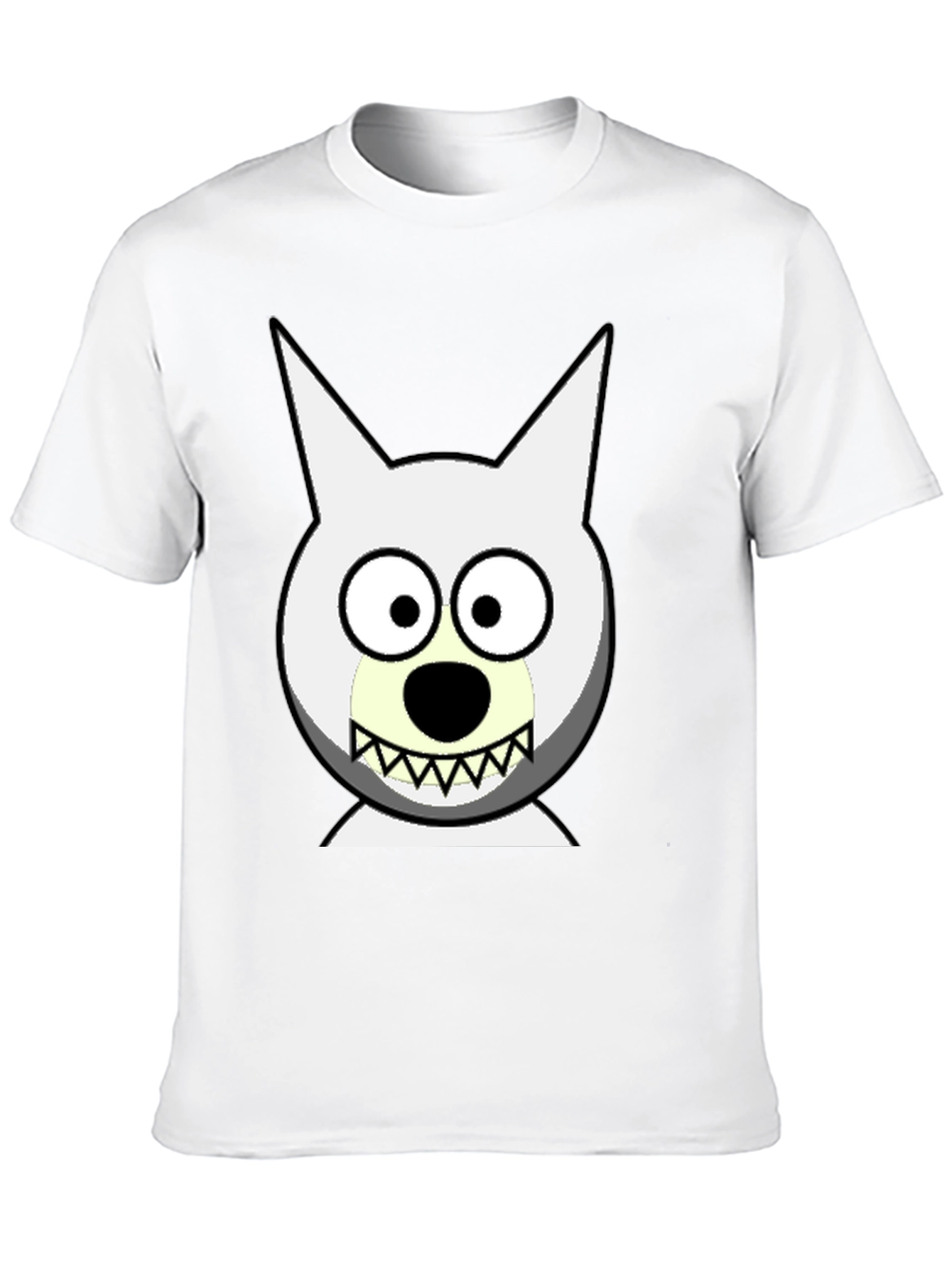 Cartoon Dog Face Graphic Tee