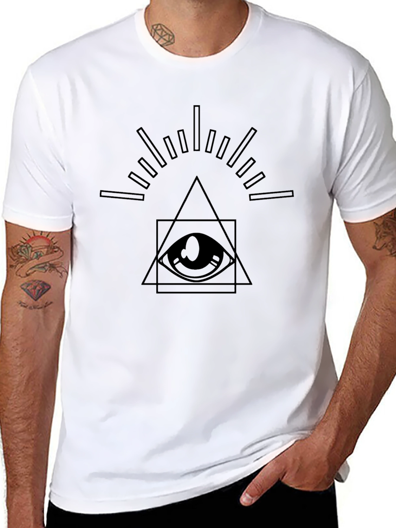 Illuminati Eye Graphic Tee - Mens Black T-Shirt