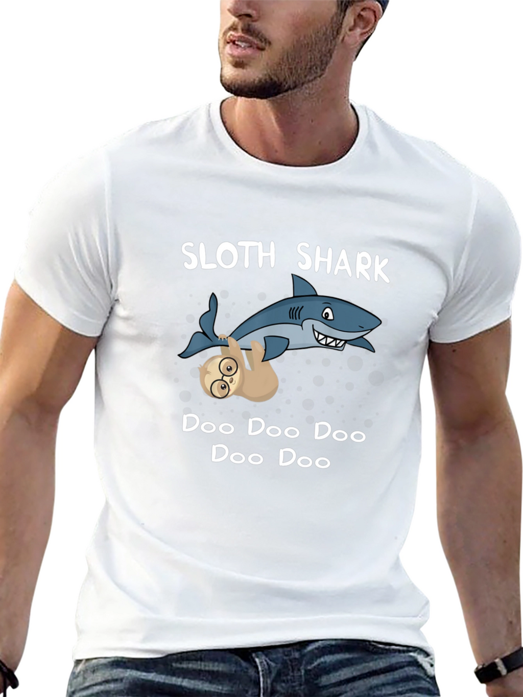 Sloth Shark Doo Doo T-Shirt - Funny Novelty Tee