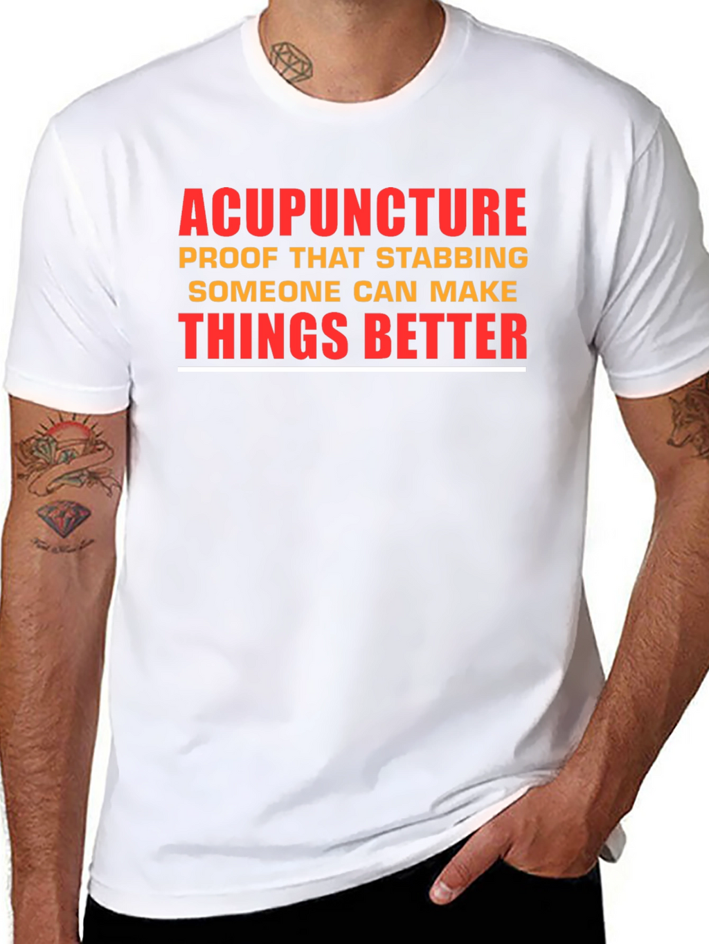 Acupuncture Stabbing T-Shirt - Funny Graphic Tee