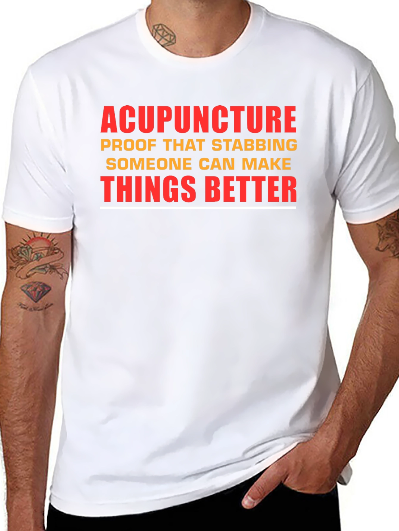 Acupuncture Stabbing T-Shirt - Funny Graphic Tee