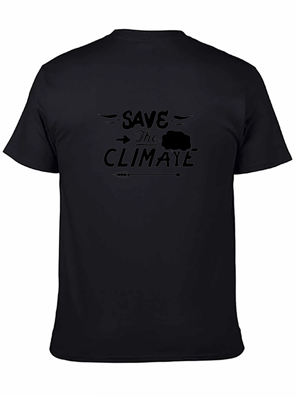 Save the Climate Black Graphic T-Shirt