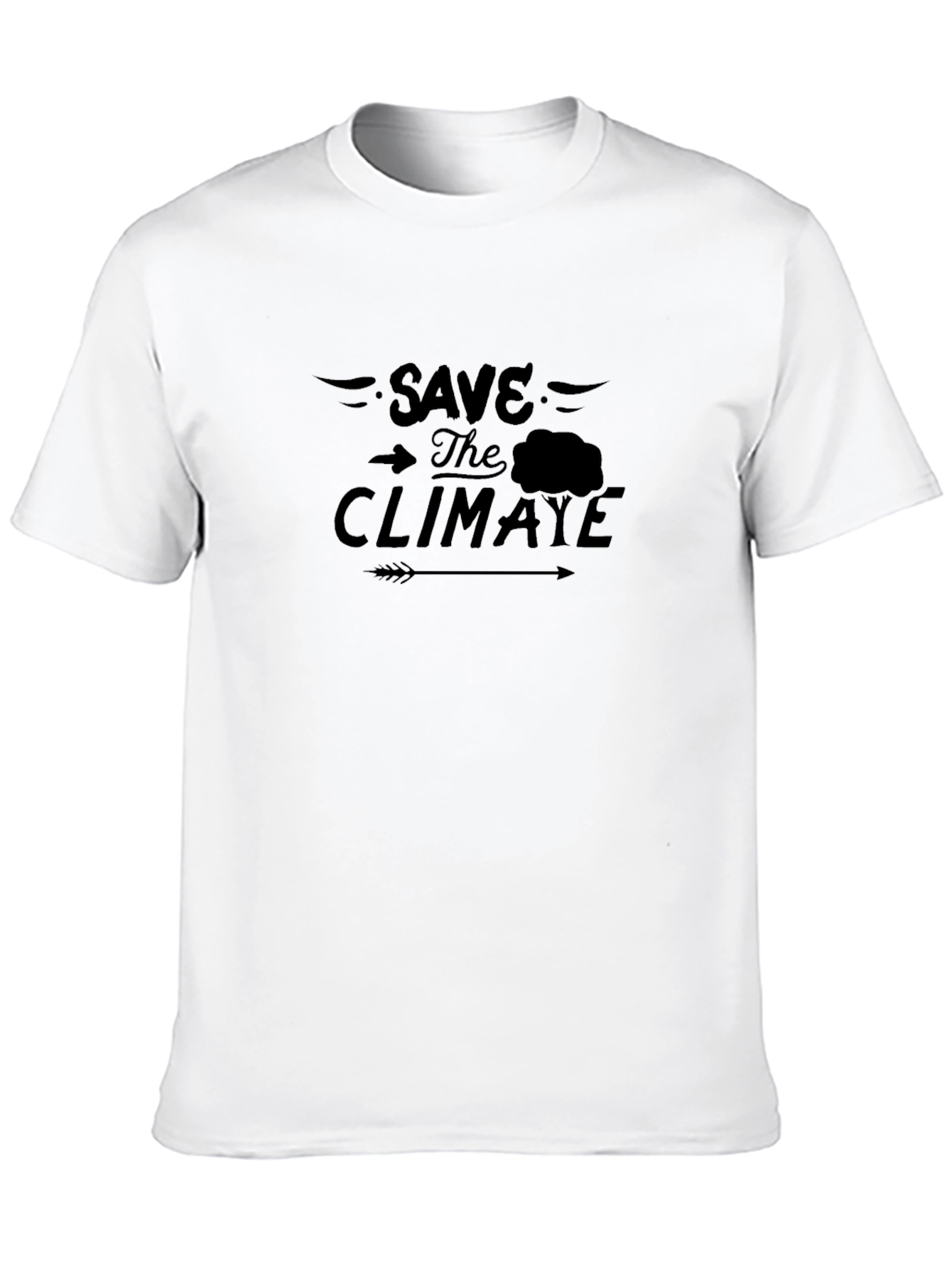 Save the Climate Black Graphic T-Shirt
