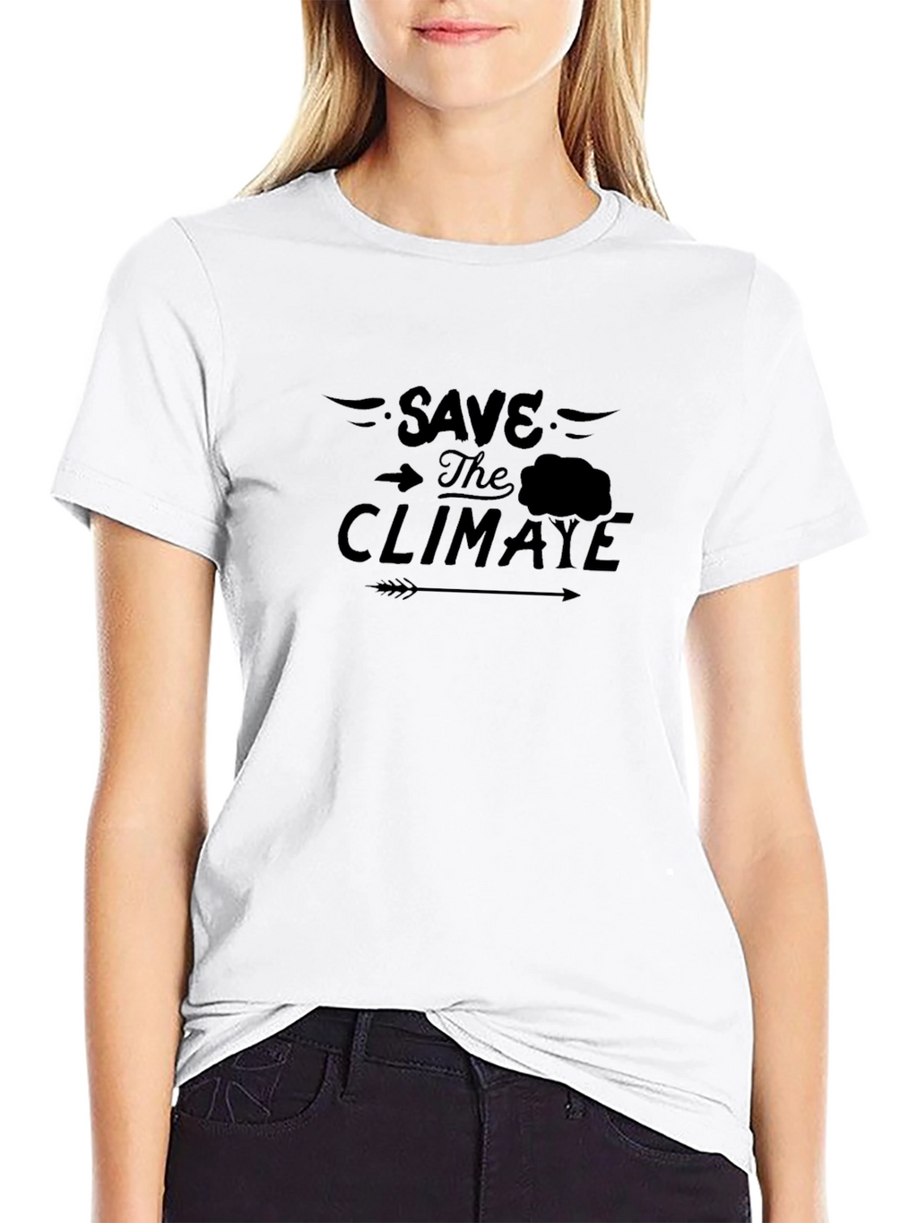 Save the Climate Black Graphic T-Shirt