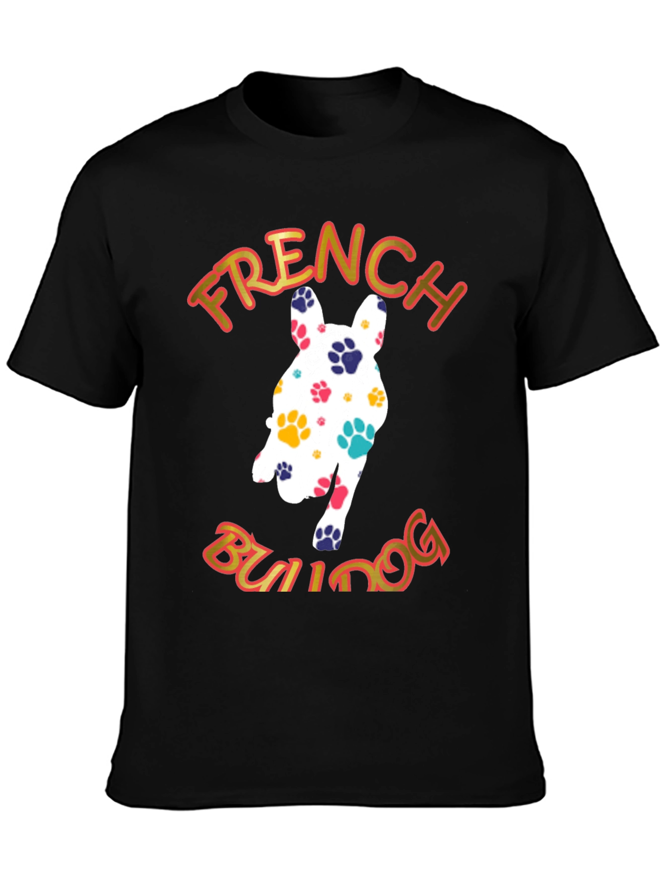 French Bulldog Paw Print T-Shirt - Fun Dog Lover Tee